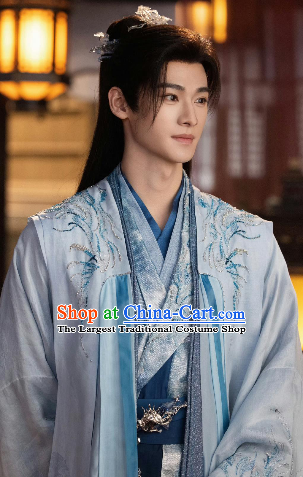 XianXia Drama Traditional Male Hanfu Love in the Clouds Warrior Yan Xiao Costume Ancient Chinese Swordsman Clothing