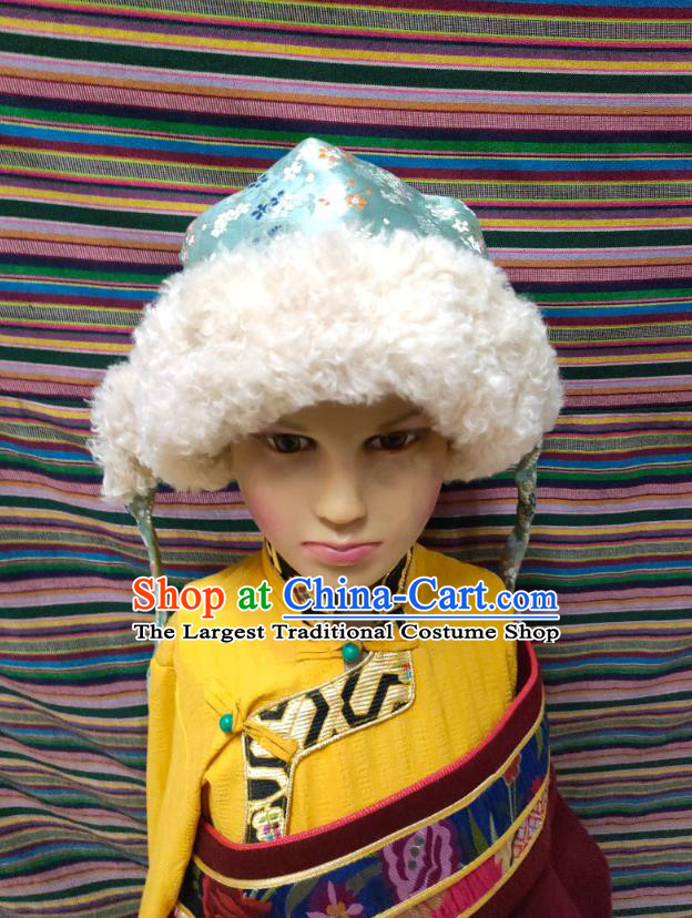 Tibetan Style Kids Winter Hat Chinese Zang Ethnic Headwear