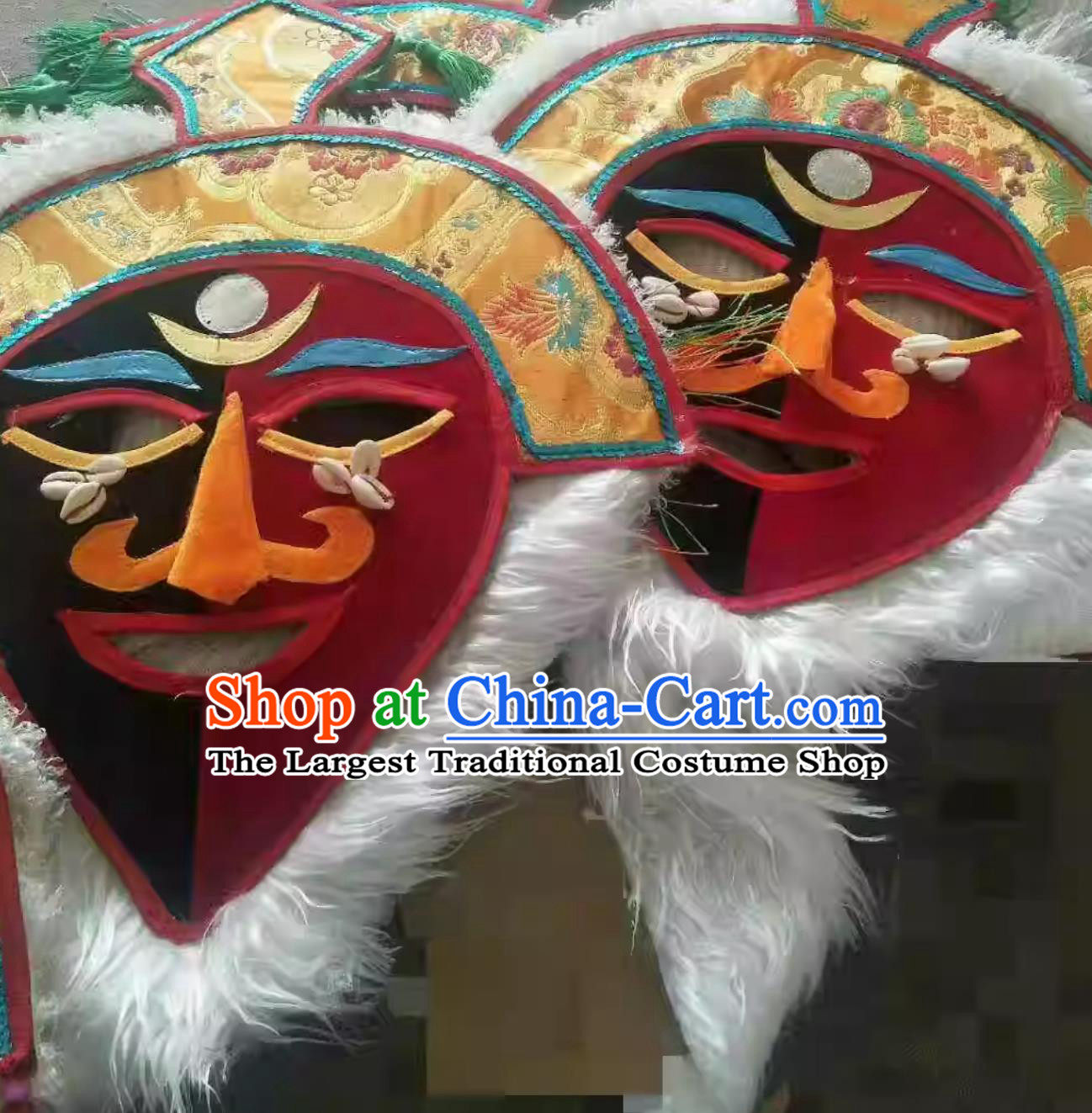 Traditional Tibetan Opera Mask Zang Ethnic Folk Dance Accessory