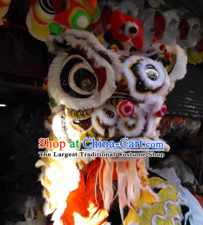 Handmade Fei hung Wong Lion Head Traditional Chinese Lion Dance Prop Dancing Lion Costume Complete Set