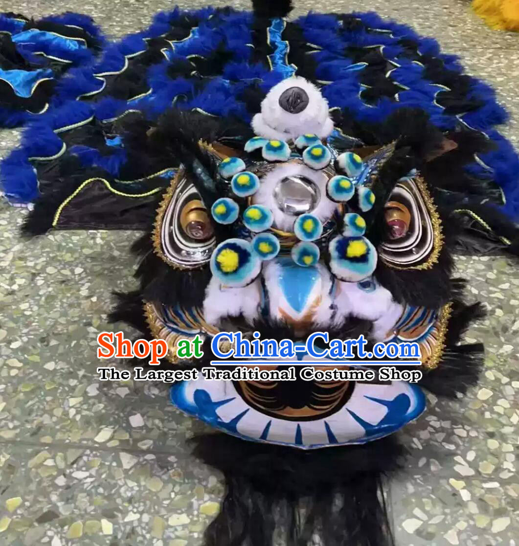 Handmade Zhang Fei Lion Head Traditional Chinese Lion Dance Prop Dancing Lion Costume for School Performances