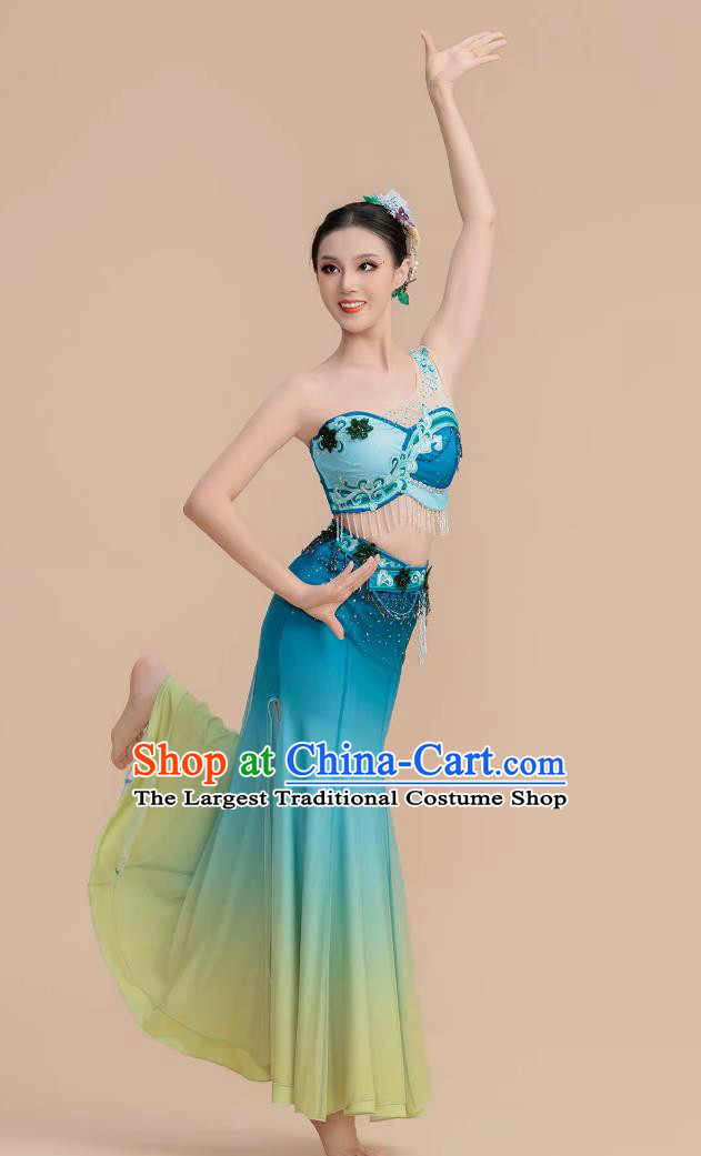 Female Dai Ethnic Dance Costume Peacock Dance Stage Performance Dress Traditional Chinese Dance Clothing