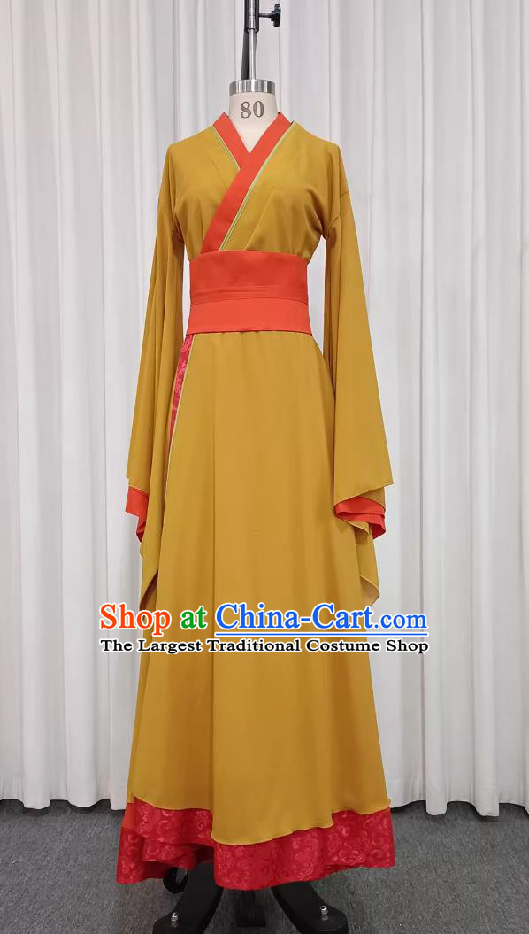 Yellow Le He Chang Ge Classical Dance Dress Female Hanfu Phantom Flowing Stage Costume