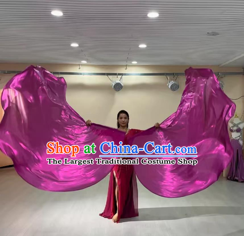 Magenta Dance Flag Shape Fans Transparent Wings Sports Event Handheld Performance Prop Opening Dance Fans