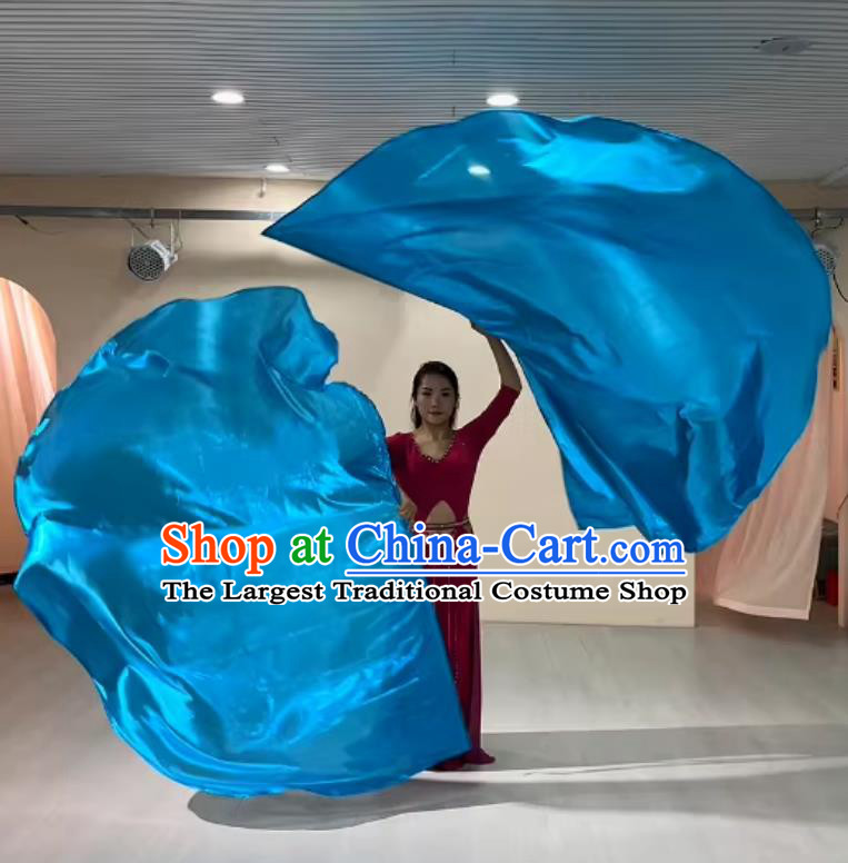 Blue Dance Flag Shape Fans Transparent Wings Sports Event Handheld Performance Prop Opening Dance Fans