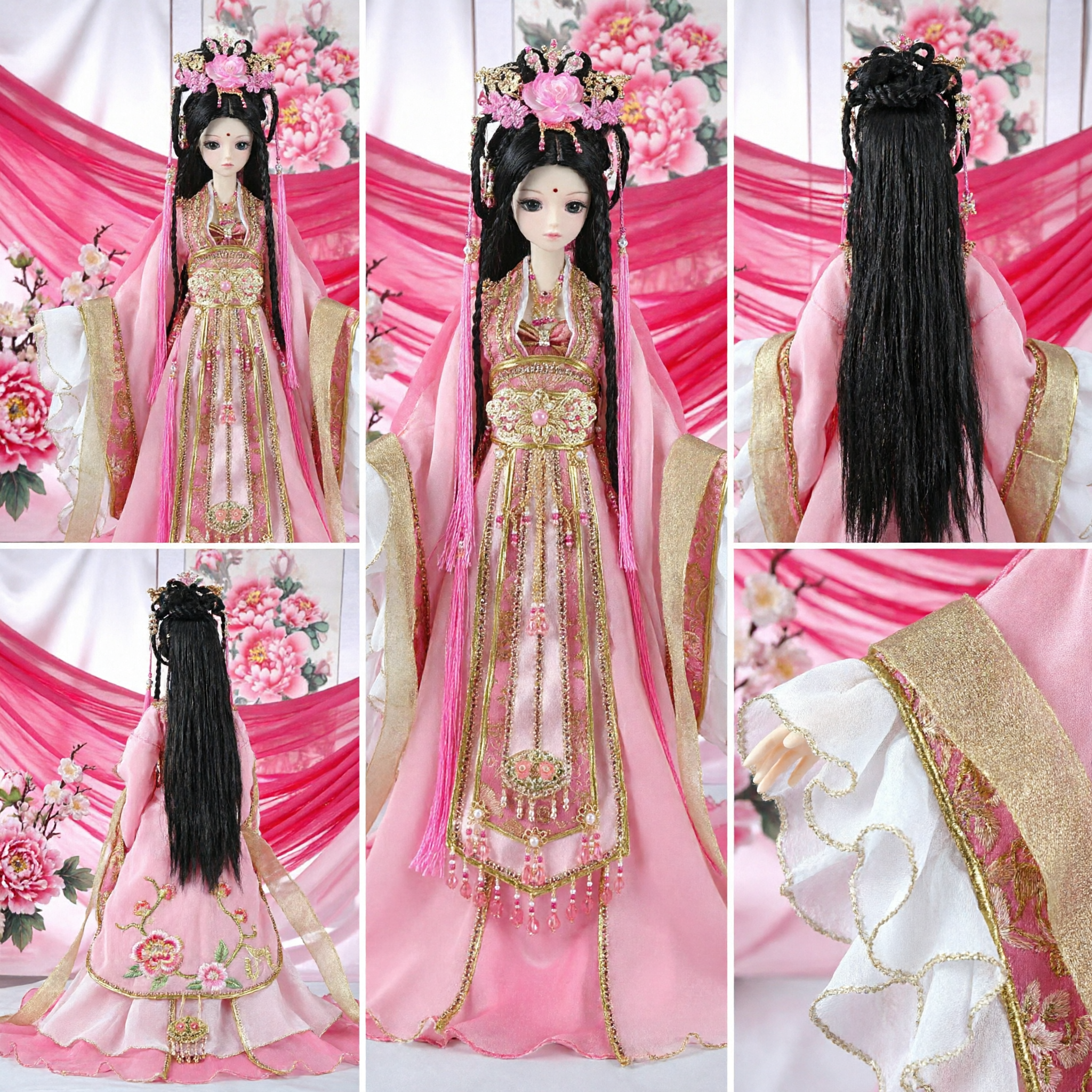 Traditional Chinese Pink Hanfu Costume Tang Dynasty Palace Princess Dress for Kids Girls Cosplay - Asian Costume