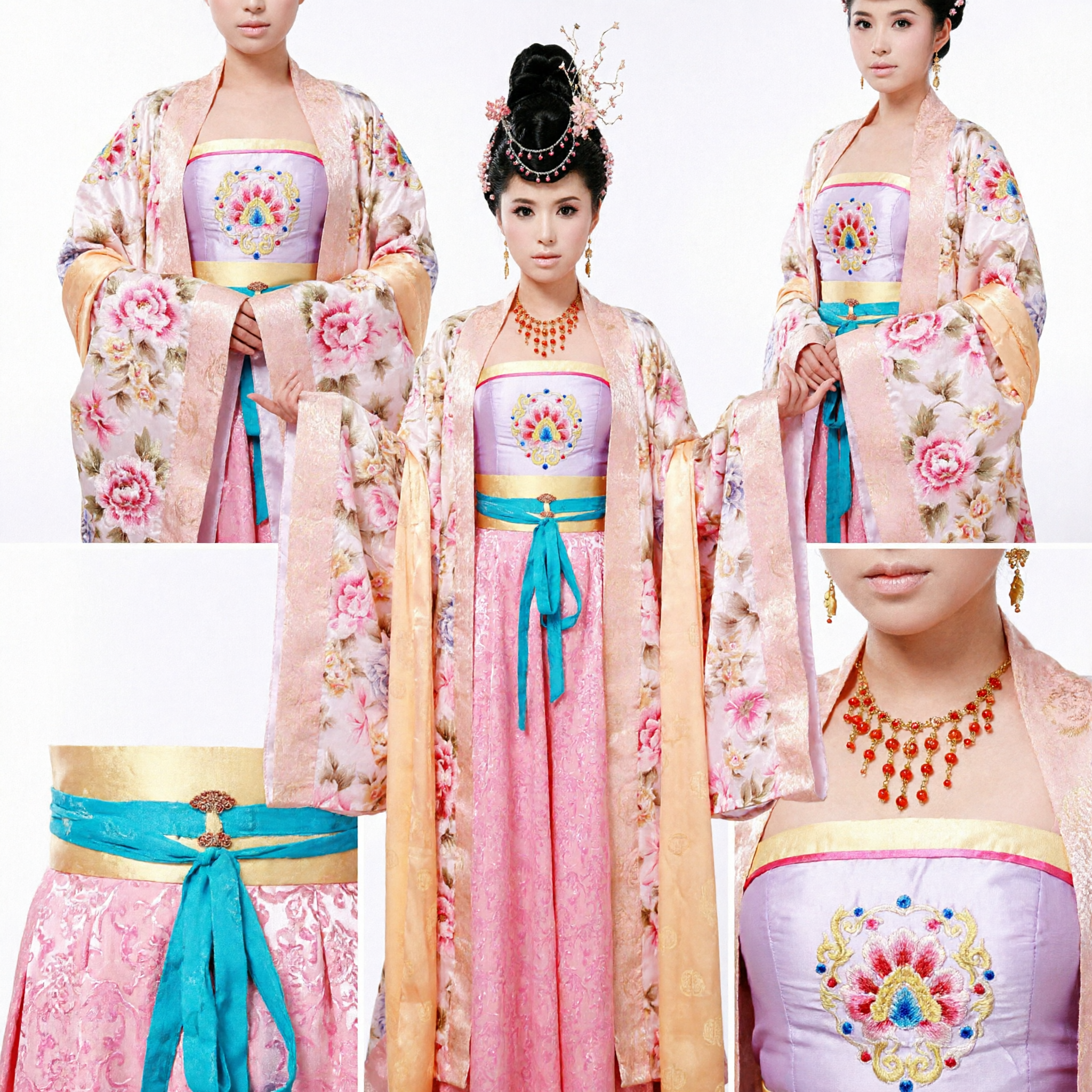 Traditional Chinese Tang Dynasty Palace Lady Hanfu Costume Ancient Princess Dress for Women Performance and Cosplay - Asian Costume