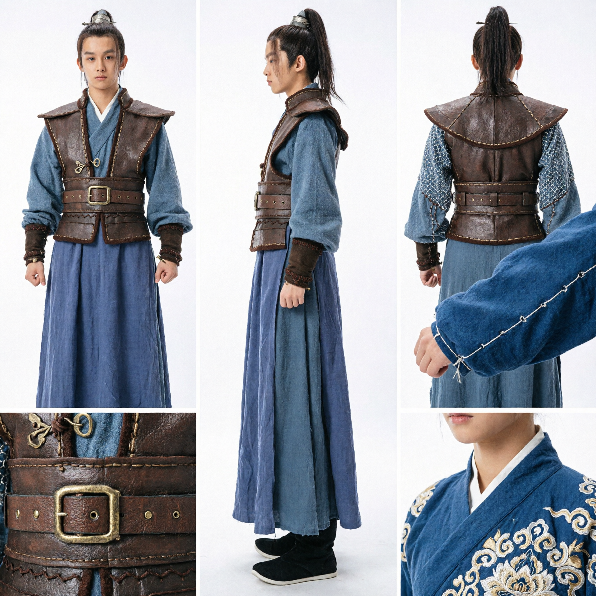Ancient Chinese Archer Warrior Hanfu Costume for Boys Traditional Knight Errant Cosplay Outfit Historical Drama Performance - Asian Costume