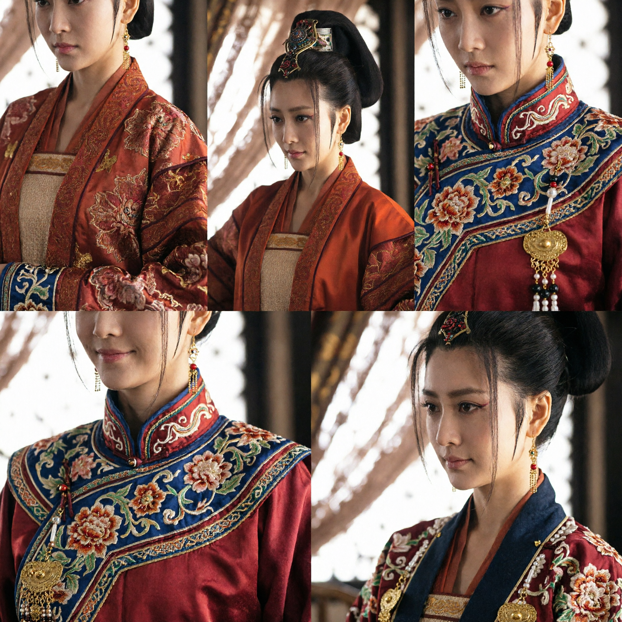 Ancient Chinese Noblewoman High Bun Hairpiece Black Wig with Ornate Hairpin for Hanfu Costume Historical Drama - Asian Costume