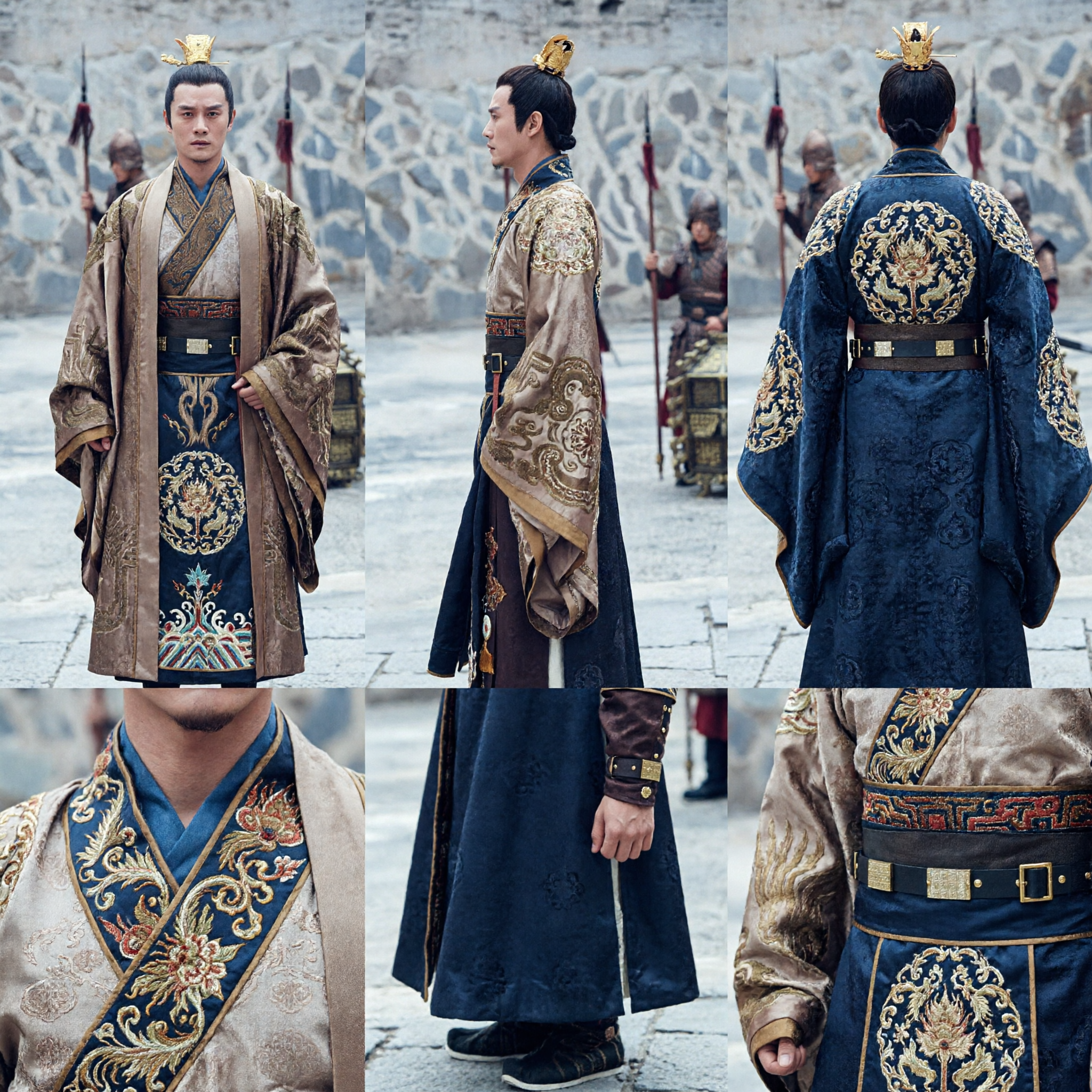 Traditional Chinese Ancient Nobleman Costume Men's Hanfu Robe for Cosplay Historical Drama and Stage Performance - Asian Costume