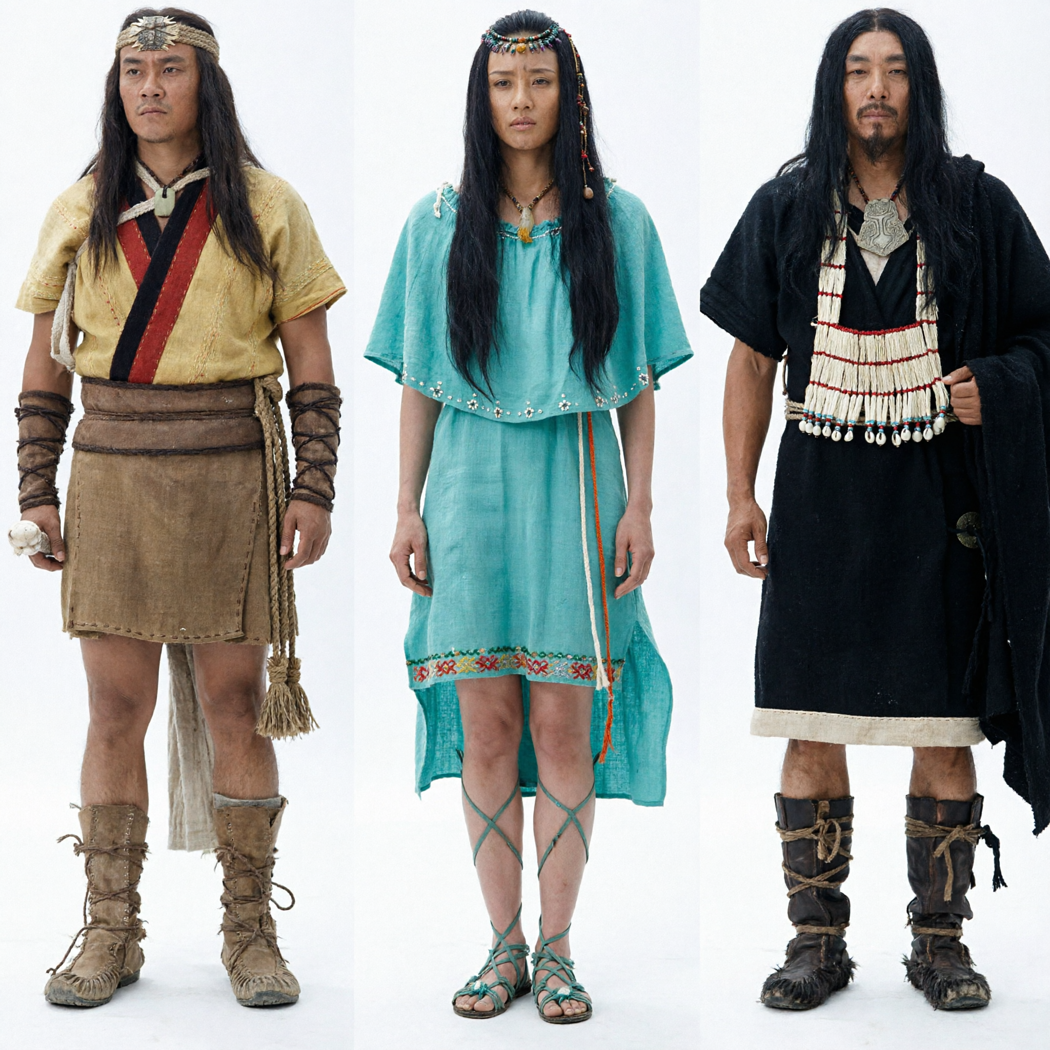 Ancient Chinese Nomadic Tribe Warrior Costume Set Historical Drama Cosplay Outfit for Men and Women - Asian Costume