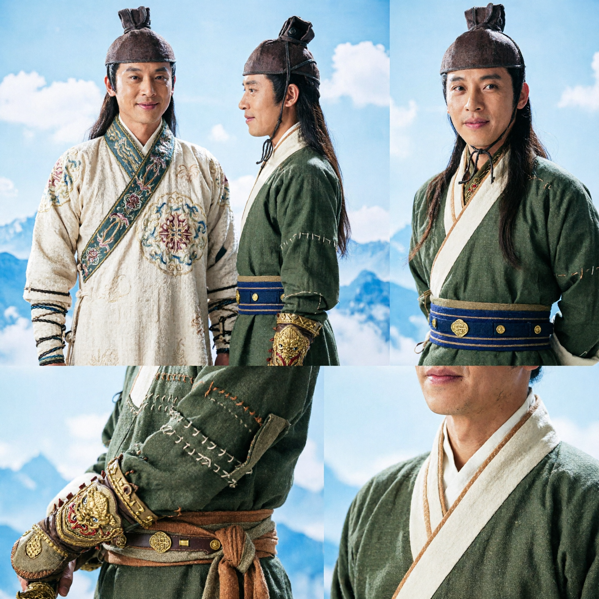 Traditional Chinese Wuxia Costume State of Divinity Swordsman and Lady Couple Cosplay Outfit for Men and Women - Asian Costume