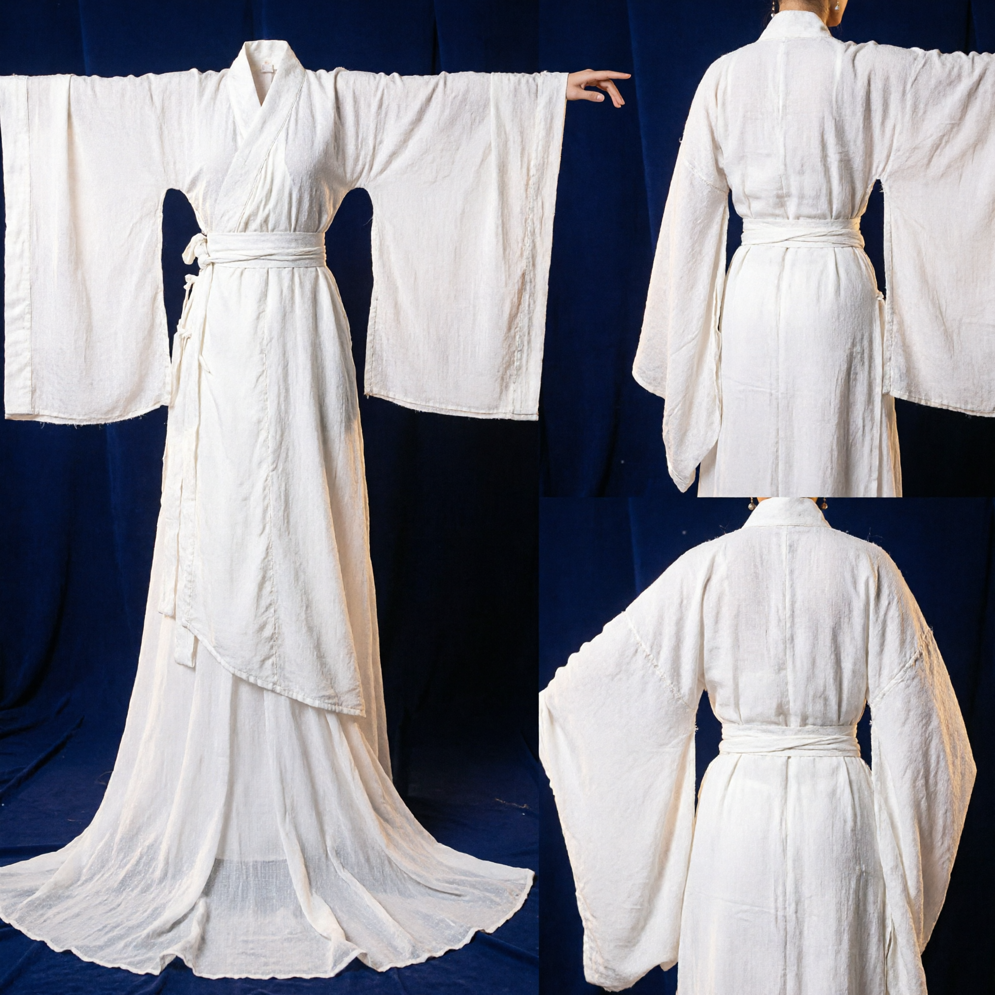 Elegant White Traditional Chinese Hanfu Dance Costume Ancient Fairy Dress for Women Stage Performance - Asian Costume