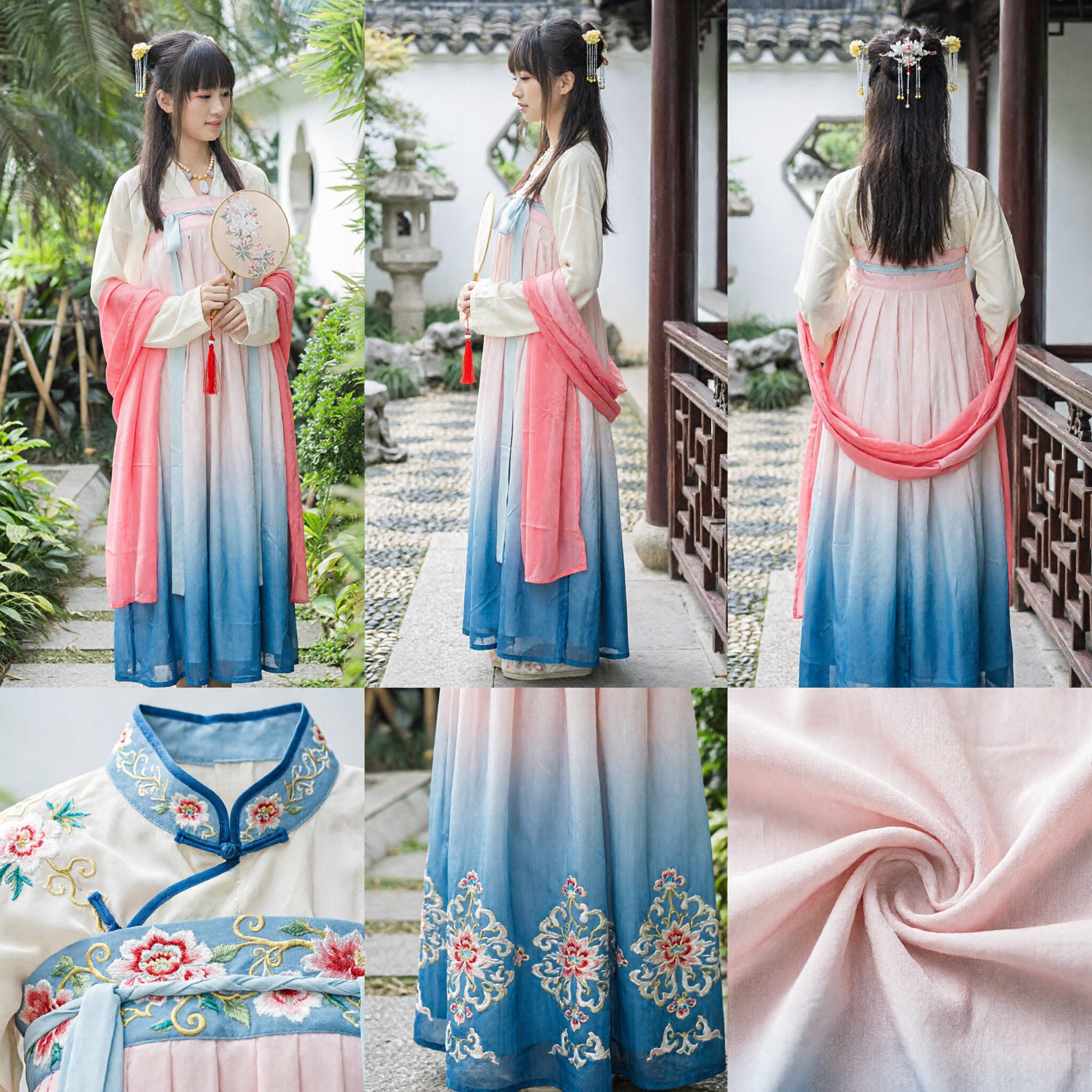 Elegant Traditional Chinese Hanfu Costume Ancient Princess Pink Ruqun Dress for Women Cosplay Photography - Asian Costume