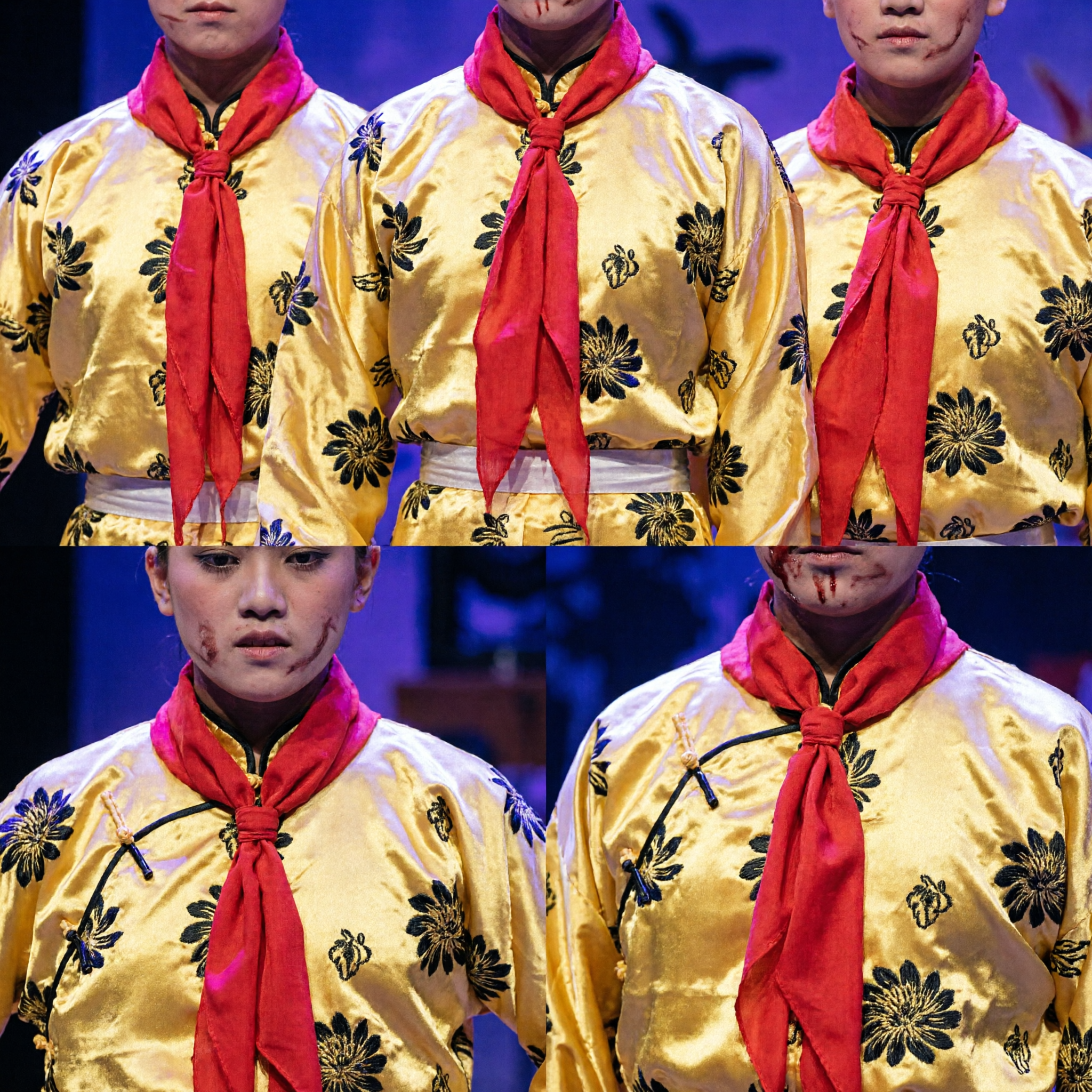 Kids Boys Chinese Opera Monkey King Yellow Costume Traditional Folk Dance Stage Performance Outfit - Asian Costume