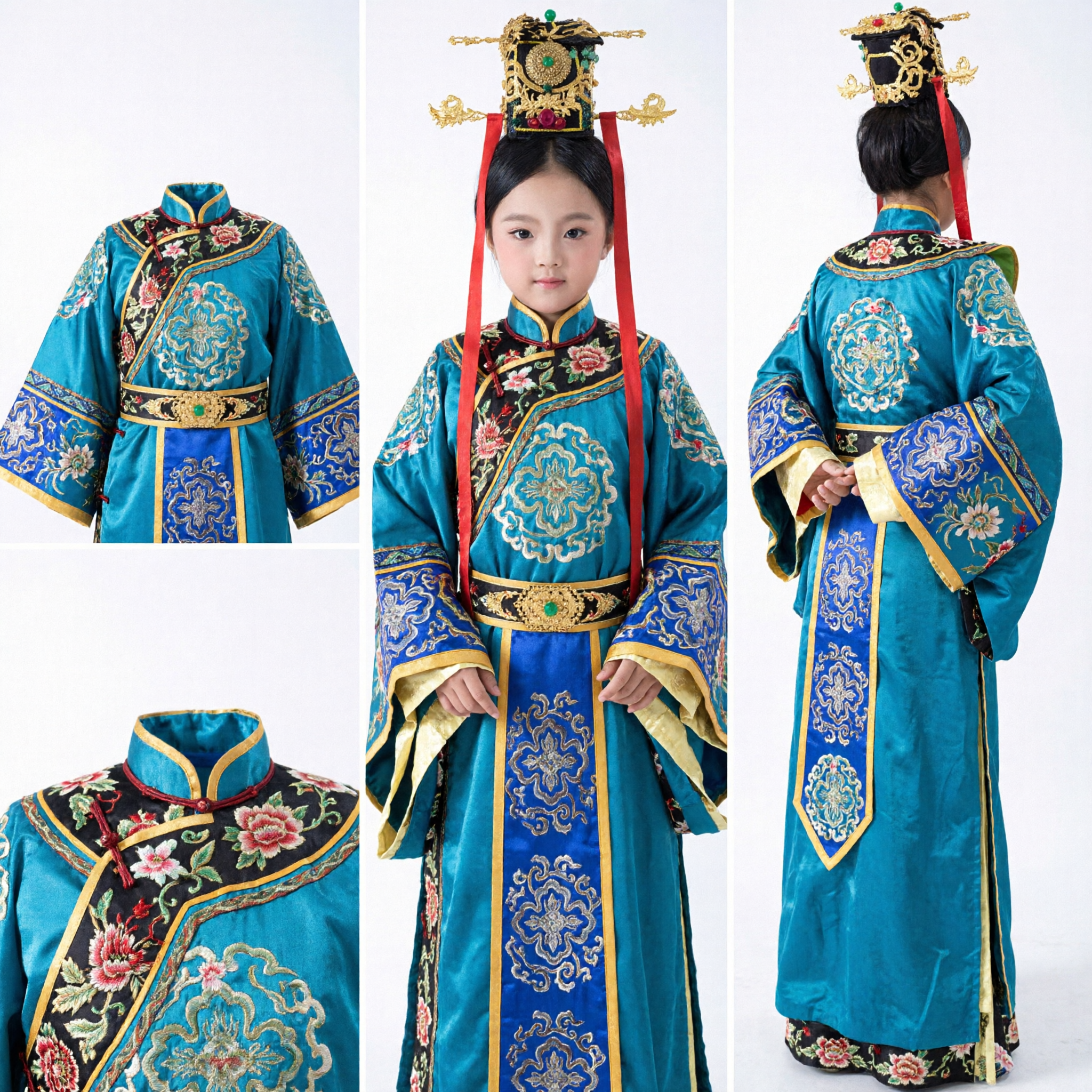 Ancient Chinese Empress Hanfu Costume for Kids Girls Traditional Princess Dress for Cosplay and Performance - Asian Costume