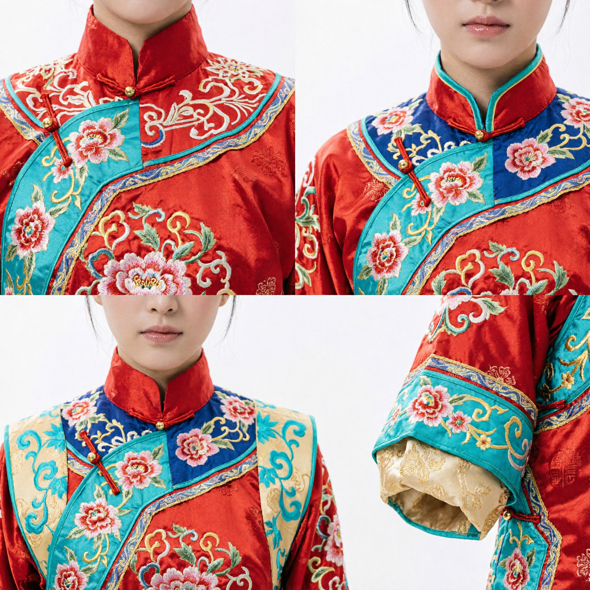 Traditional Chinese Wedding Headdress Gold Phoenix Crown with Red Beads and Tassels for Bride Hanfu Cosplay - Asian Costume