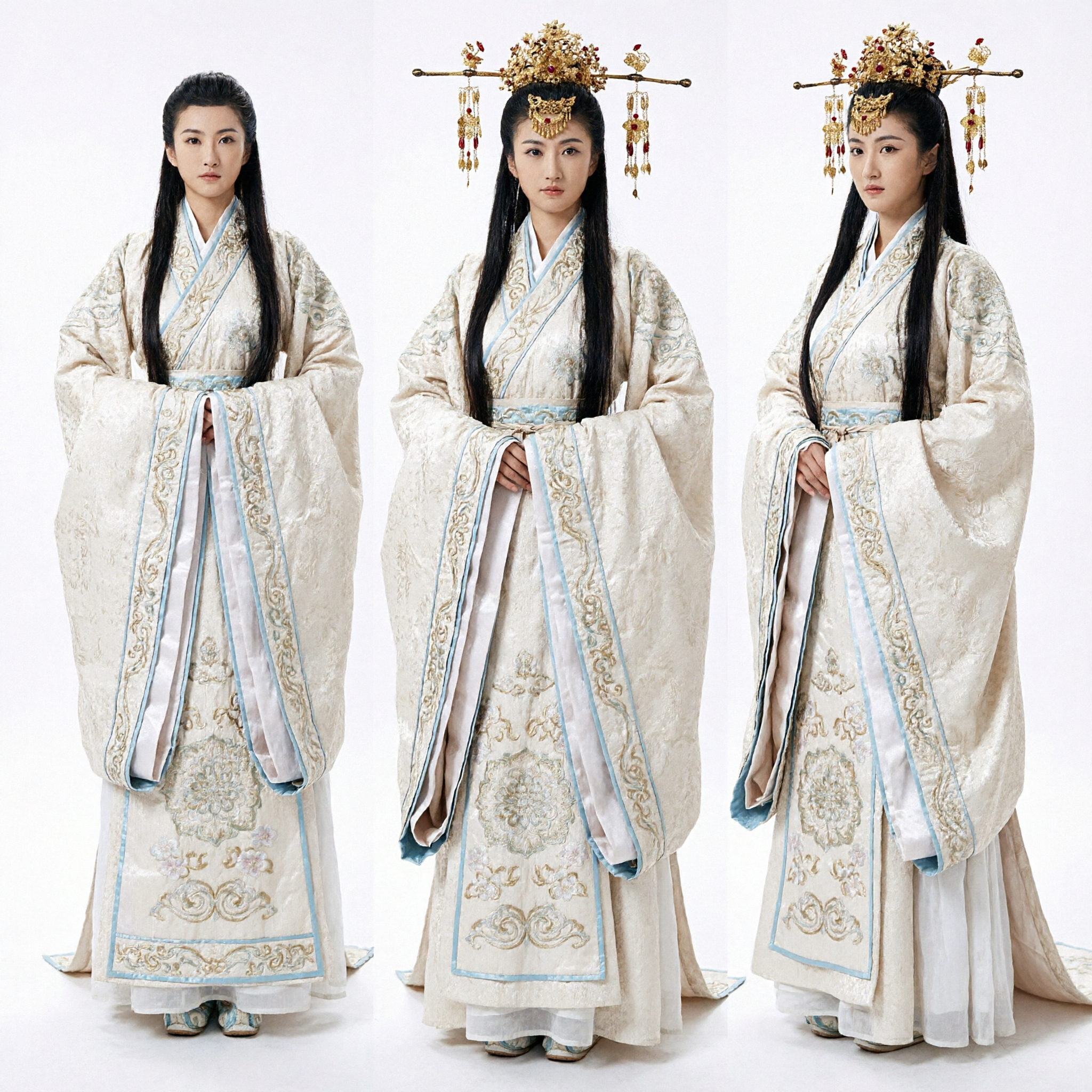 Elegant White Hanfu Ancient Chinese Royal Princess Costume Traditional Dress for Women Historical Cosplay - Asian Costume