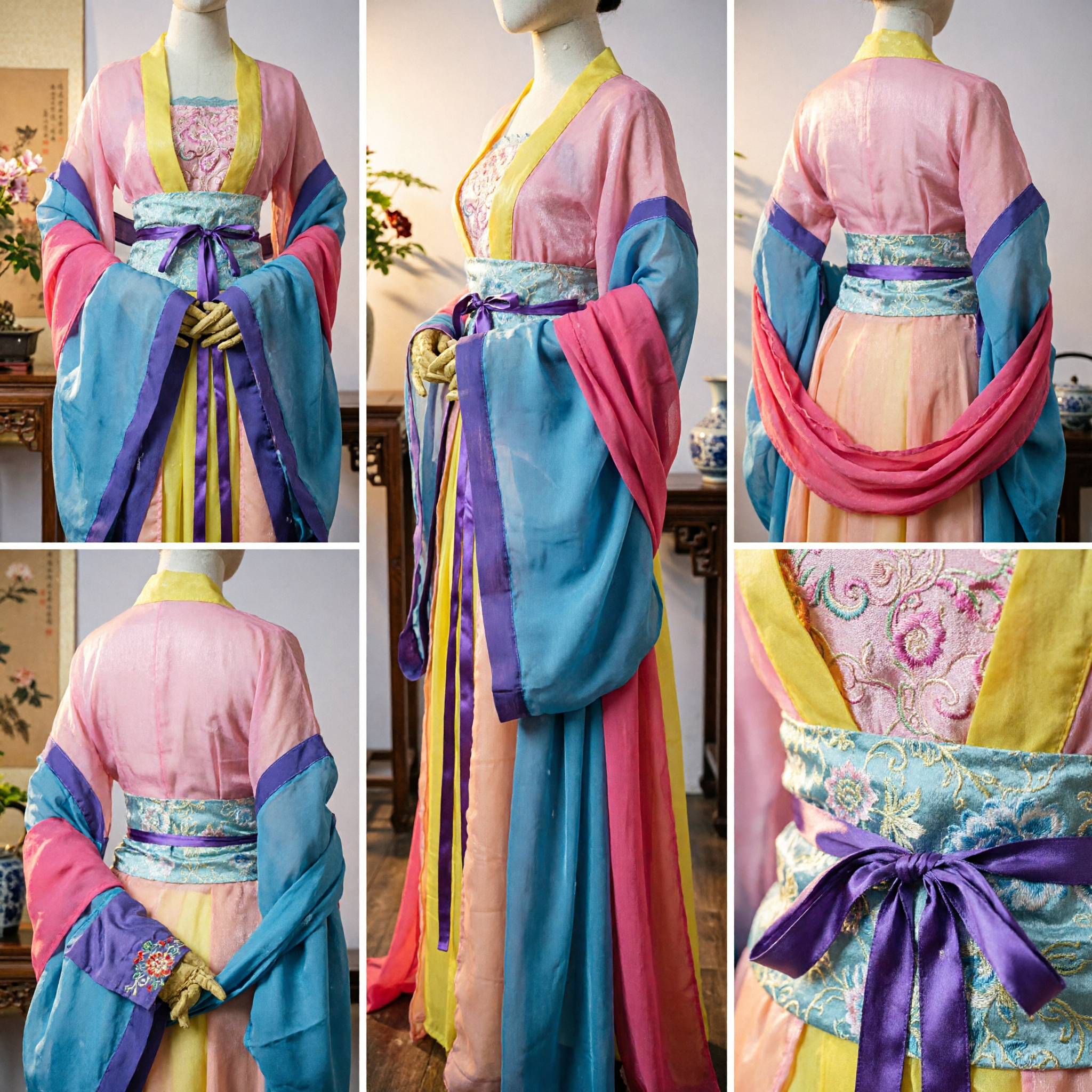 Traditional Chinese Tang Dynasty Hanfu Costume Ancient Palace Lady Dress for Women Stage Performance Cosplay - Asian Costume