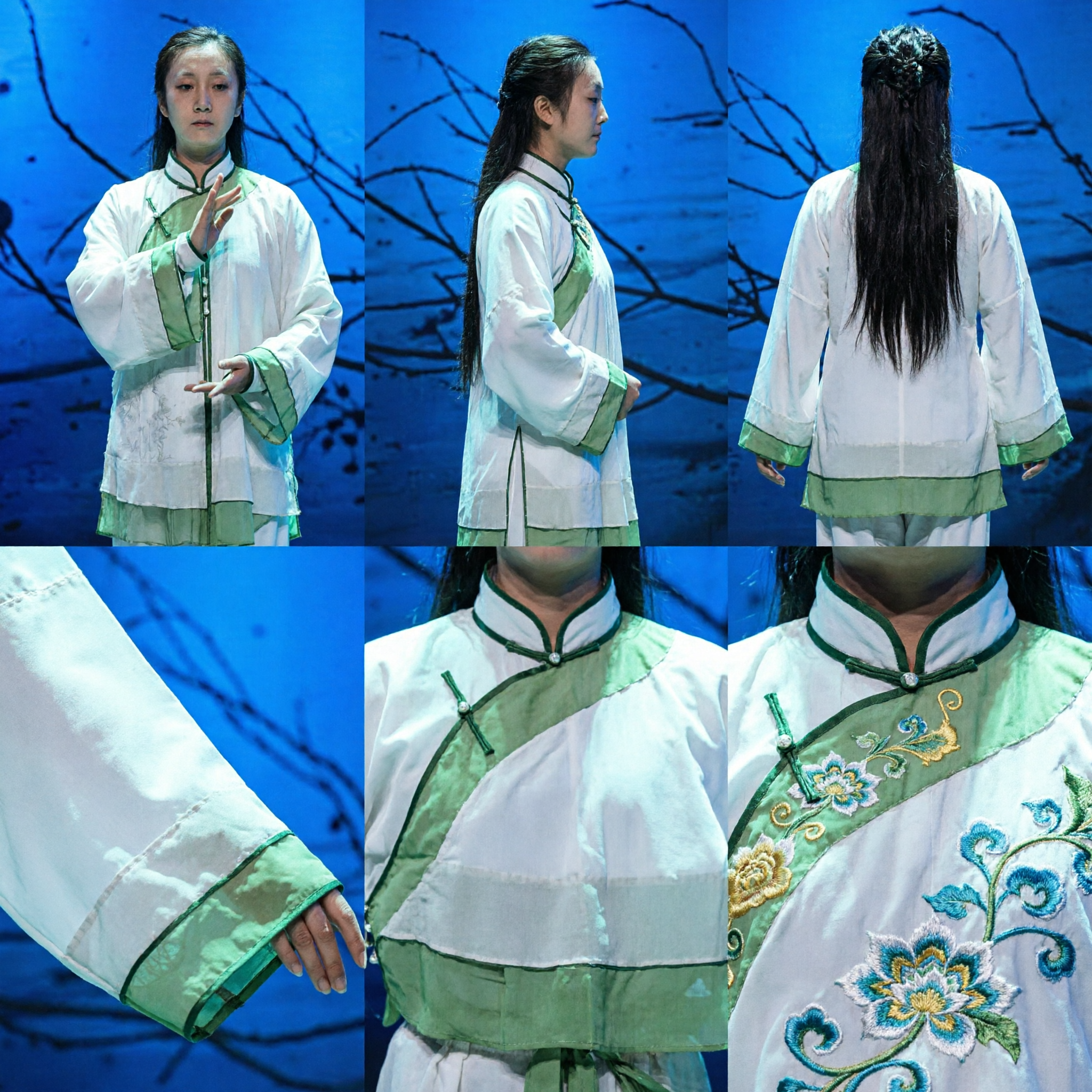 Traditional Chinese White Martial Arts Kung Fu Uniform Tai Chi Suit for Women Stage Performance - Asian Costume