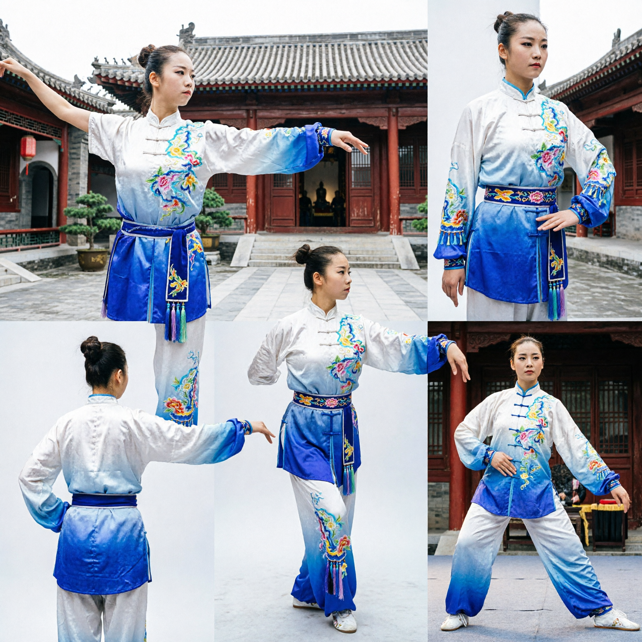 Women's Traditional Chinese Wushu Uniform Professional Tai Chi Kung Fu Competition Costume with Embroidery - Asian Costume