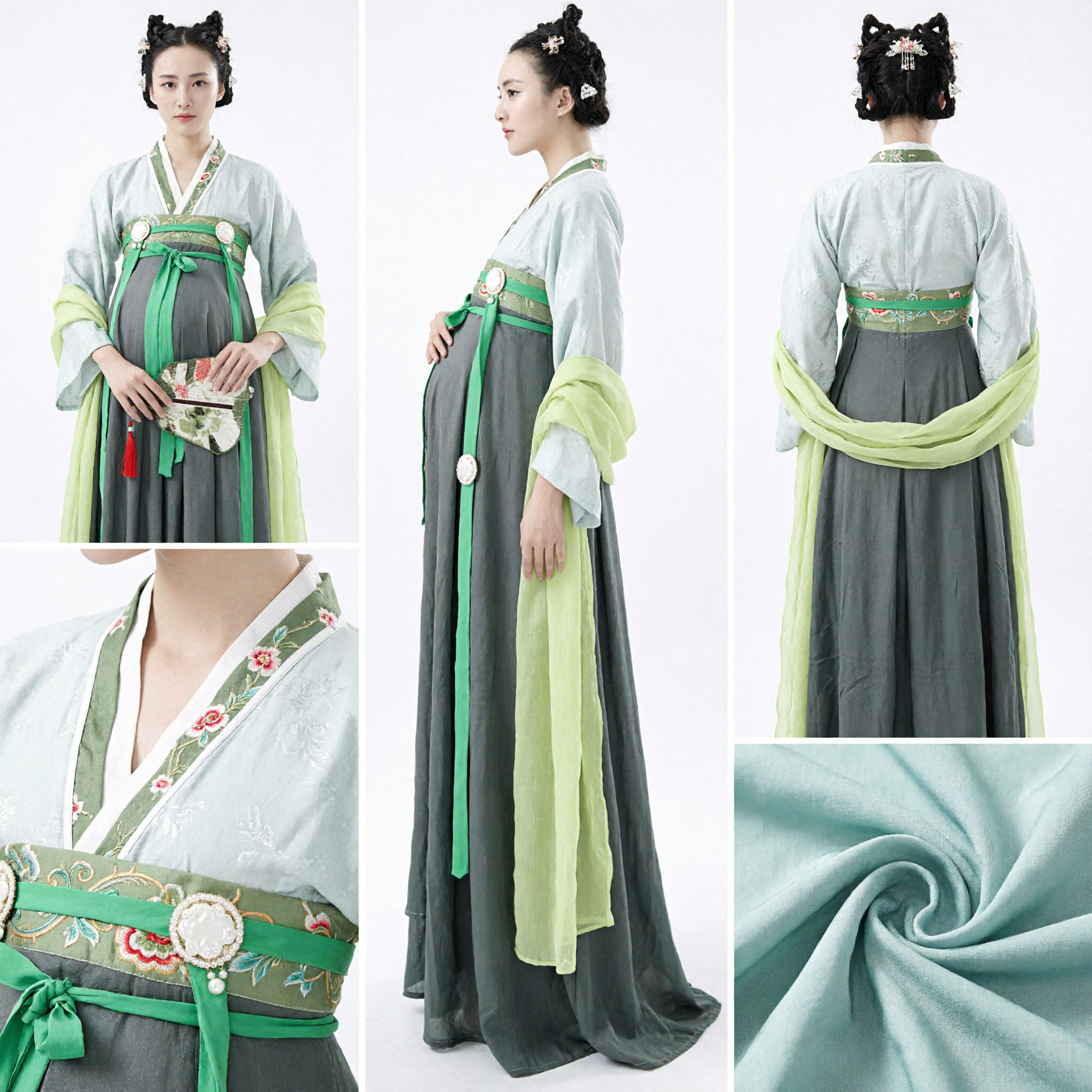 Ancient Chinese Hanfu Maternity Dress Traditional Tang Dynasty Costume for Pregnant Women Photography - Asian Costume