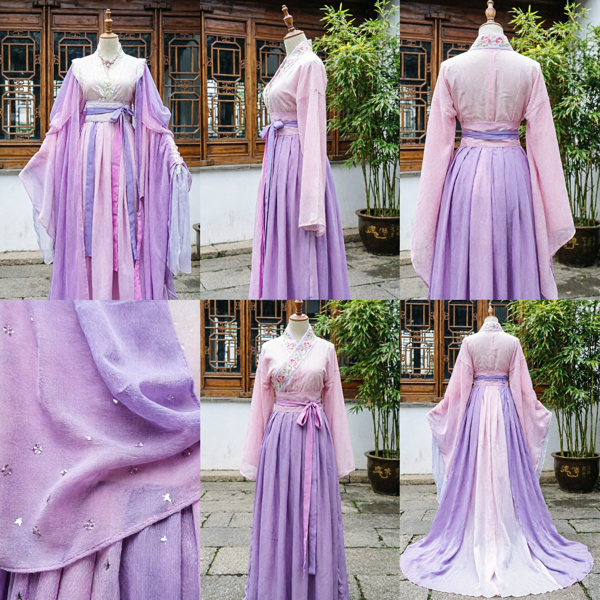 Elegant Purple Hanfu Dress Traditional Chinese Ancient Fairy Costume for Women Stage Performance Cosplay - Asian Costume