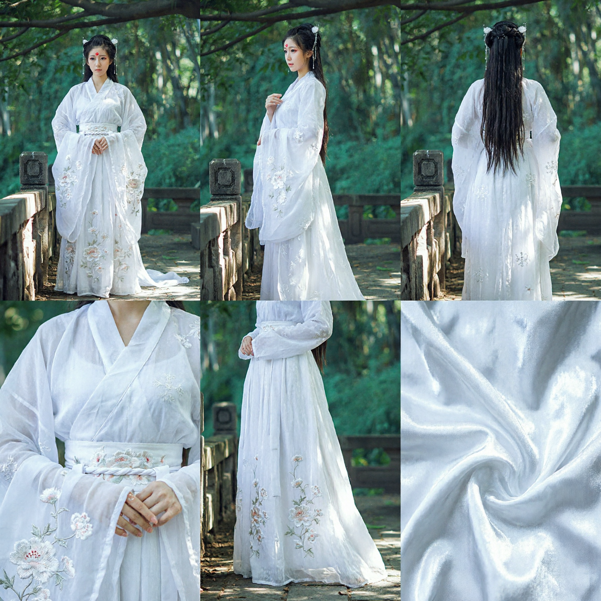 Women's White Hanfu Traditional Chinese Ancient Costume Fairy Dress for Cosplay Photography Performance - Asian Costume