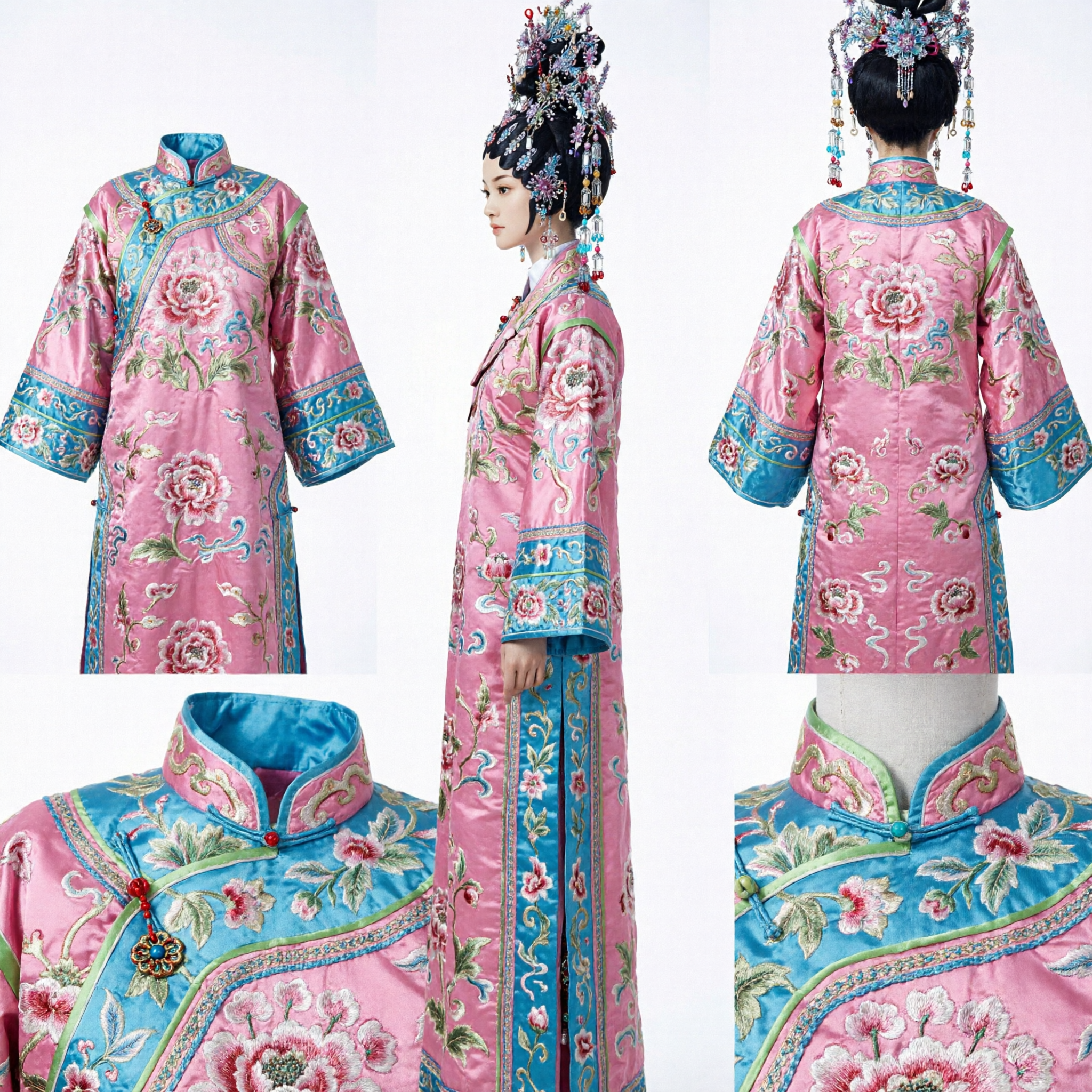 Chinese Traditional Peking Opera Phoenix Crown Headdress Ancient Hanfu Wedding Hair Jewelry Set for Women - Asian Costume