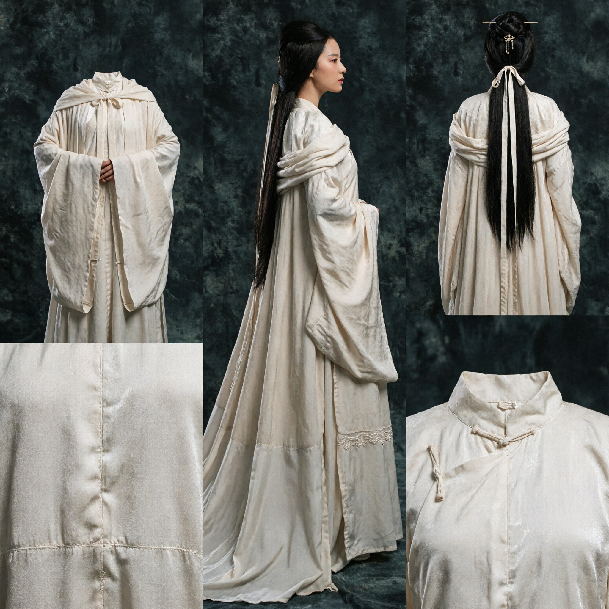 Traditional Chinese Xiaolongnü Hanfu Costume Ancient Wuxia White Fairy Dress for Women Cosplay and Performance - Asian Costume