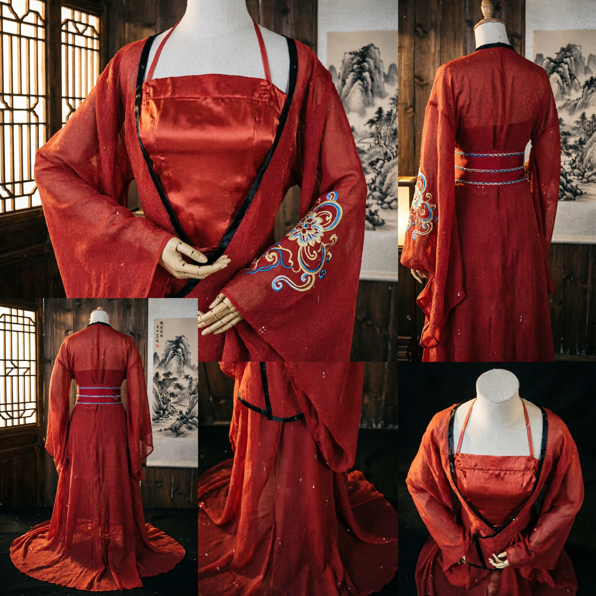 Traditional Chinese Red Hanfu Dress Tang Dynasty Ancient Palace Princess Costume for Women Stage Performance - Asian Costume