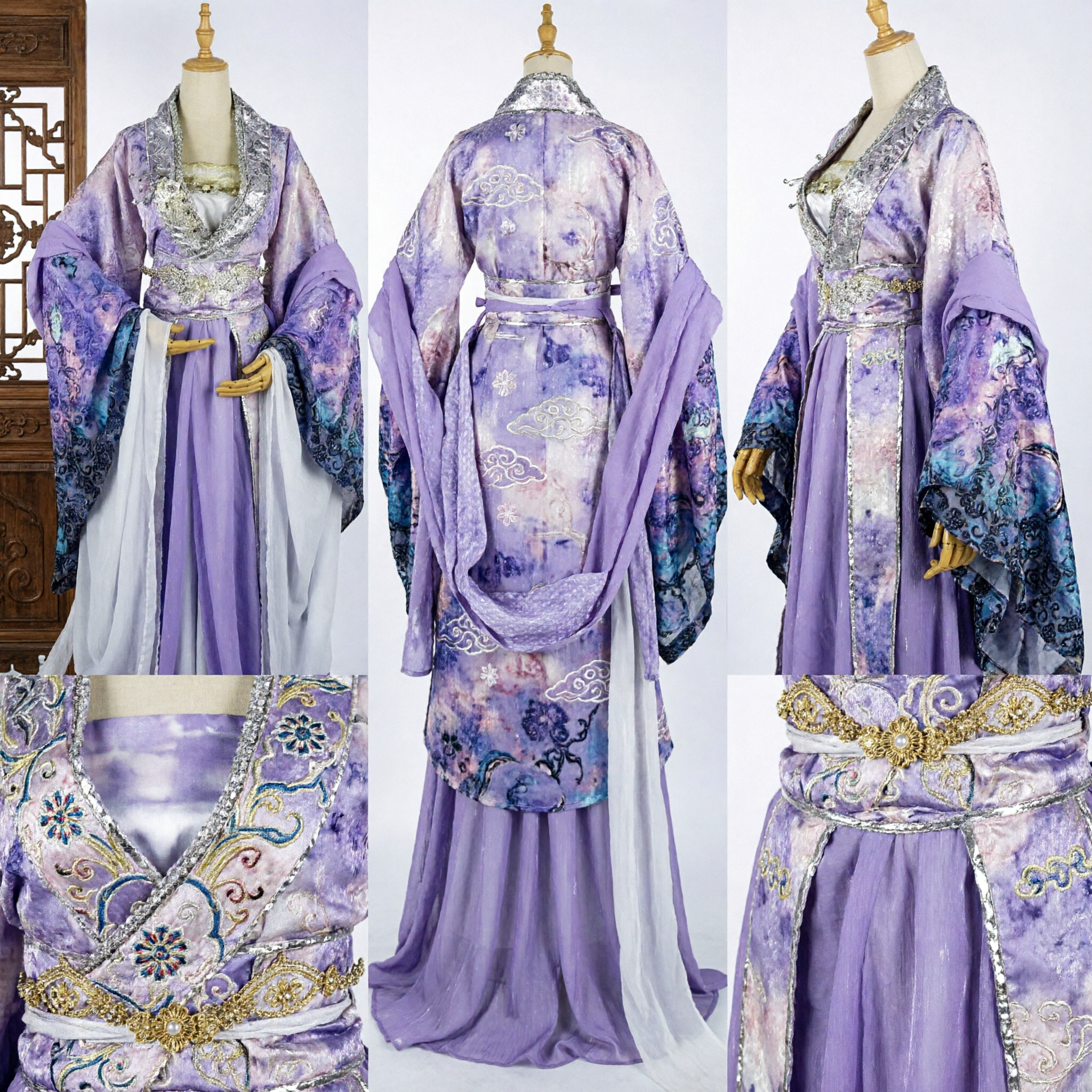 Traditional Chinese Purple Hanfu Costume Ancient Fairy Empress Dress for Women Cosplay Performance - Asian Costume