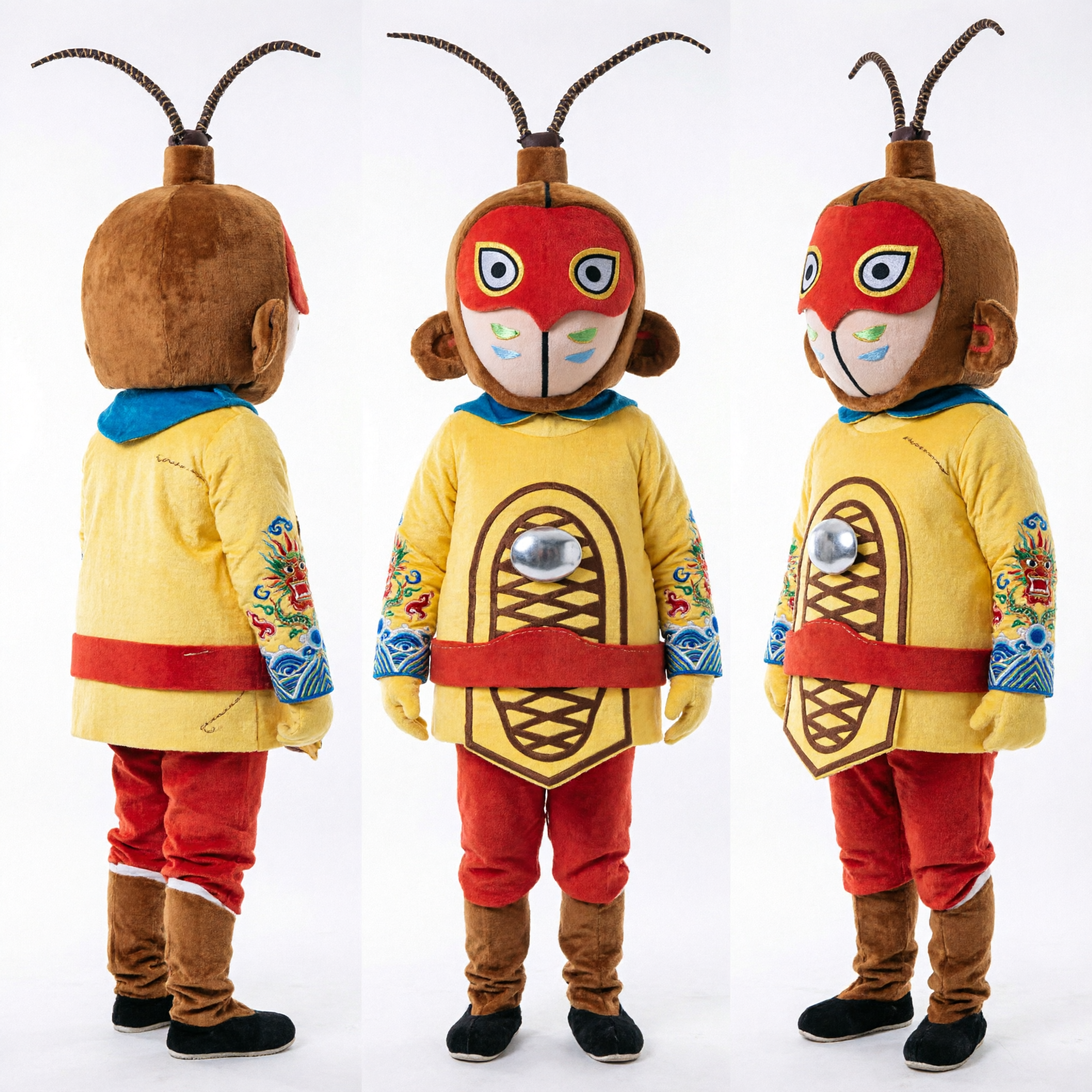 Adult Yellow Insect Mascot Costume Traditional Chinese Style for Carnival Parade and Party Events - Asian Costume