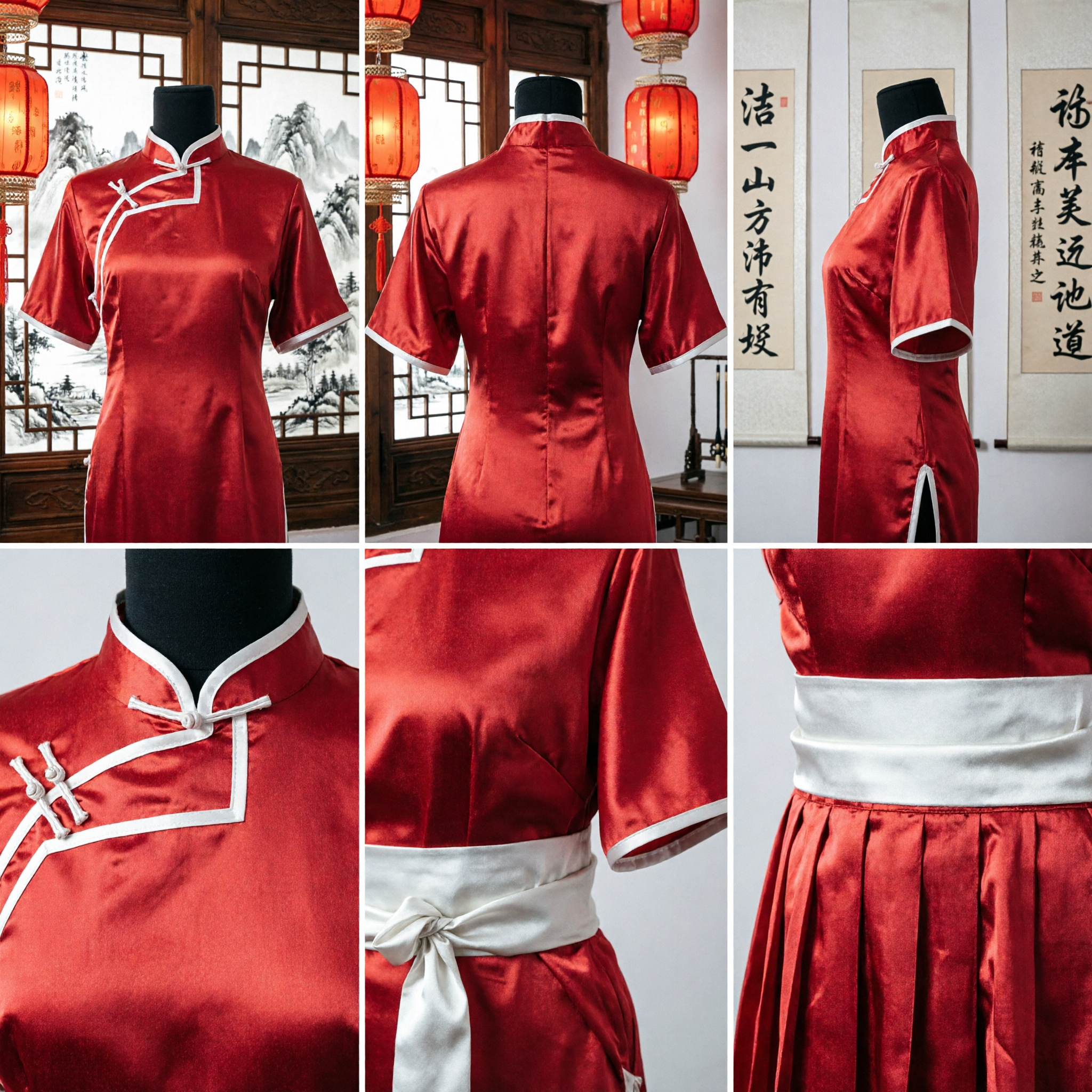 Traditional Red Chinese Kung Fu Uniform Martial Arts Wushu Tai Chi Performance Costume for Kids - Asian Costume