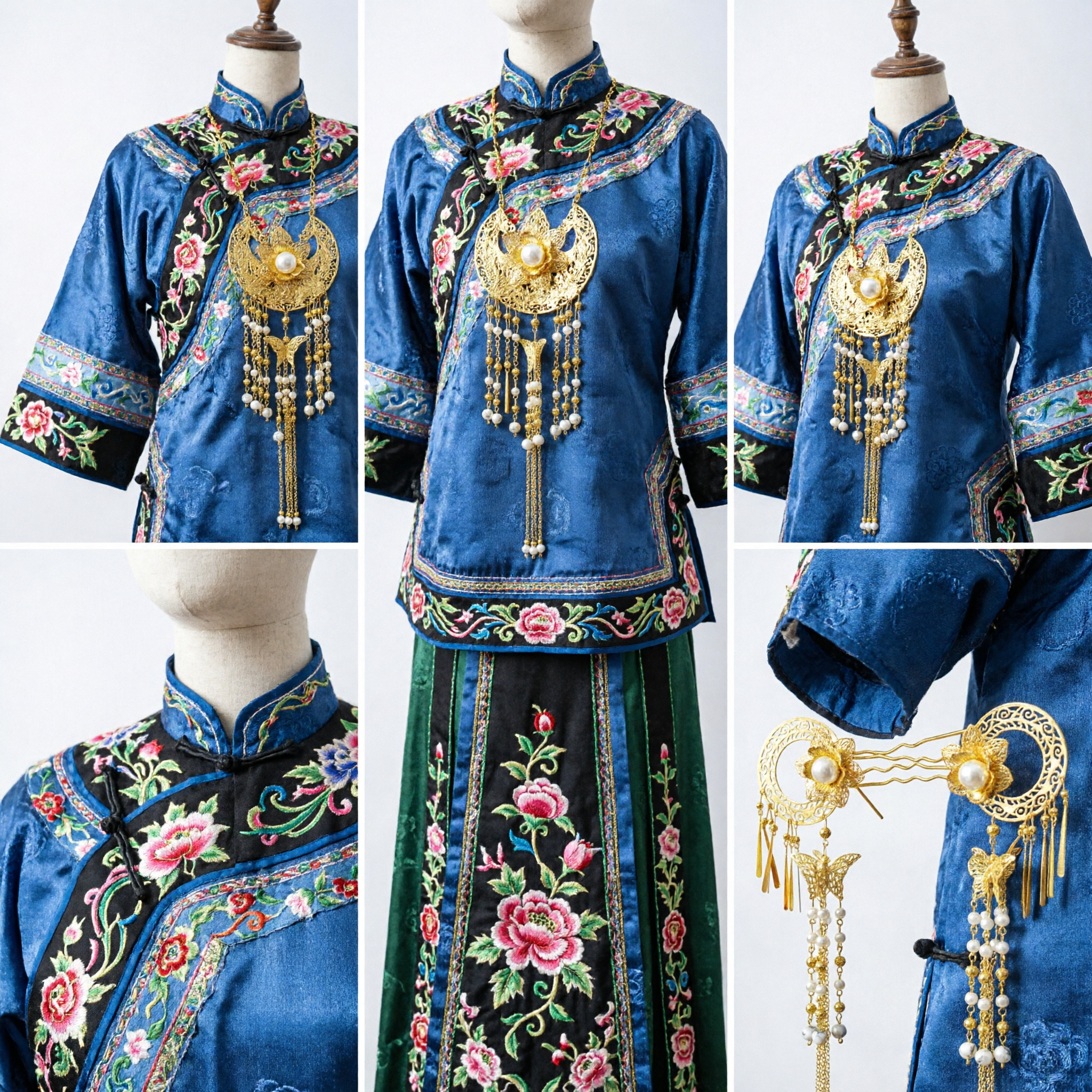 Elegant Gold Filigree Butterfly Hairpin with Pearl Tassels Traditional Chinese Hanfu Bridal Headpiece Jewelry - Asian Costume