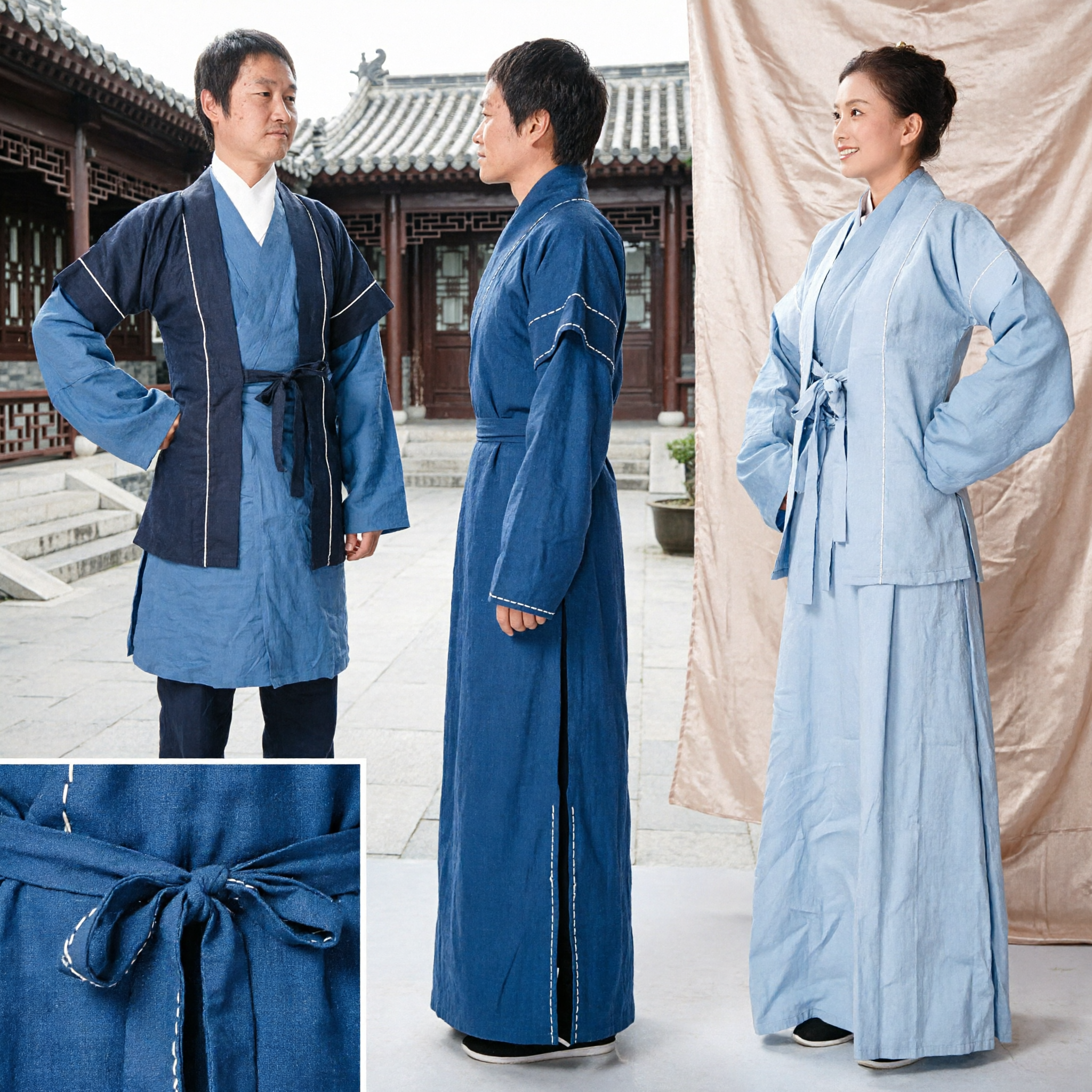 Traditional Chinese Kung Fu Uniform Hanfu Martial Arts Costume Ancient Servant Clothing Set for Men and Women - Asian Costume
