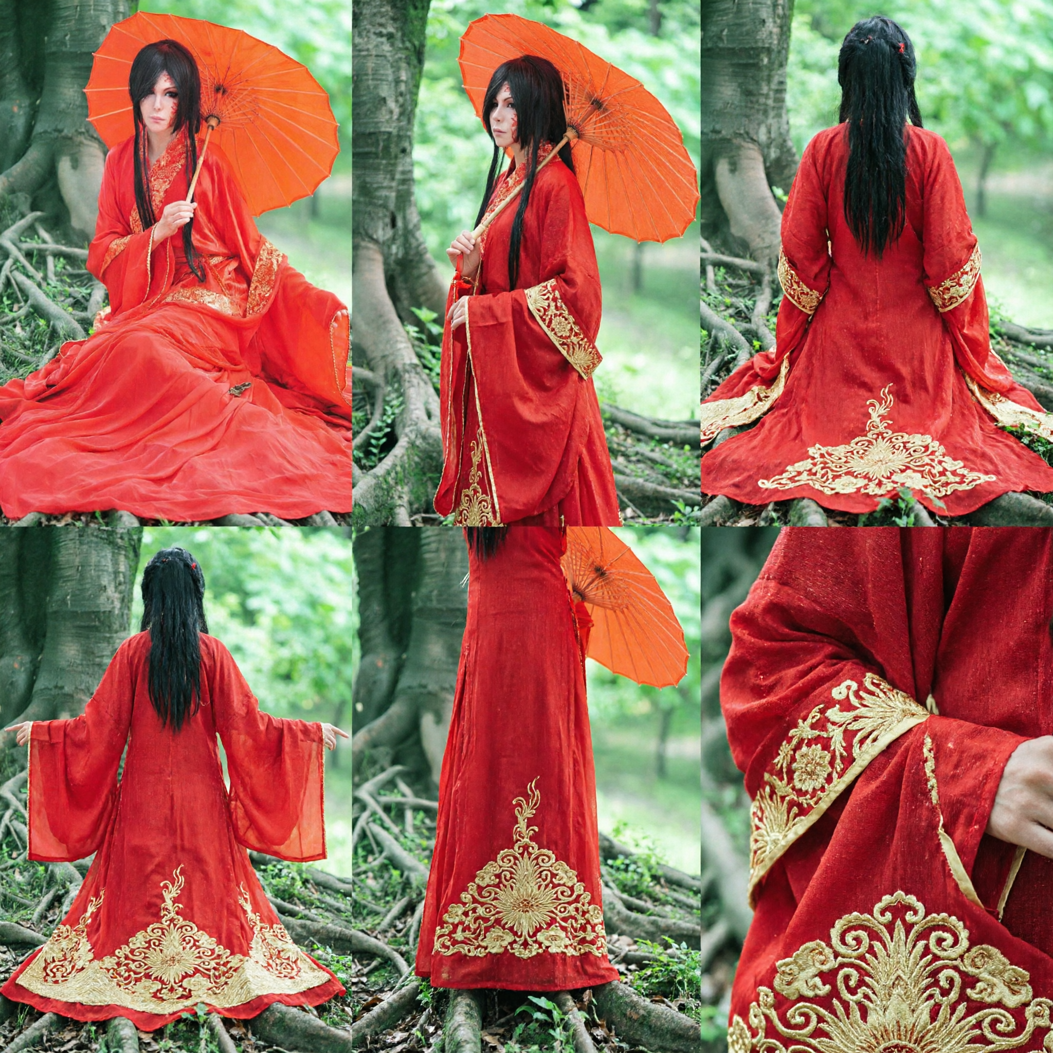 Ancient Chinese Red Hanfu Wedding Costume Traditional Embroidered Robe for Men Cosplay Photography Performance - Asian Costume
