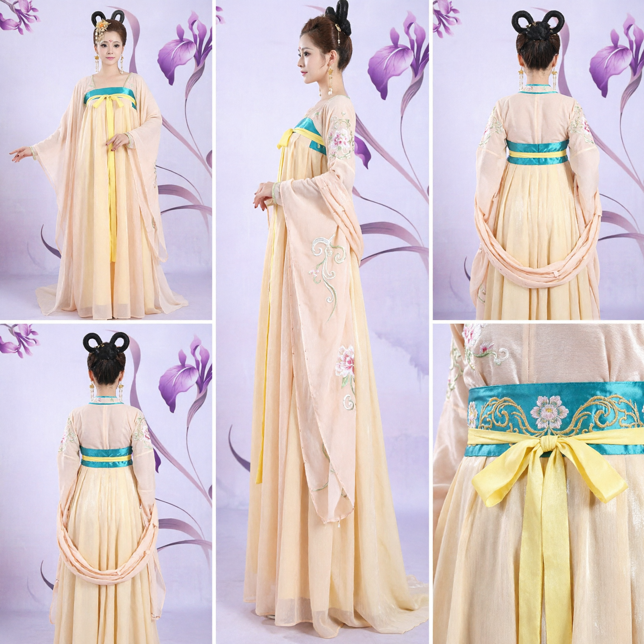 Traditional Chinese Tang Dynasty Princess Hanfu Costume Ancient Fairy Dress for Women Performance - Asian Costume