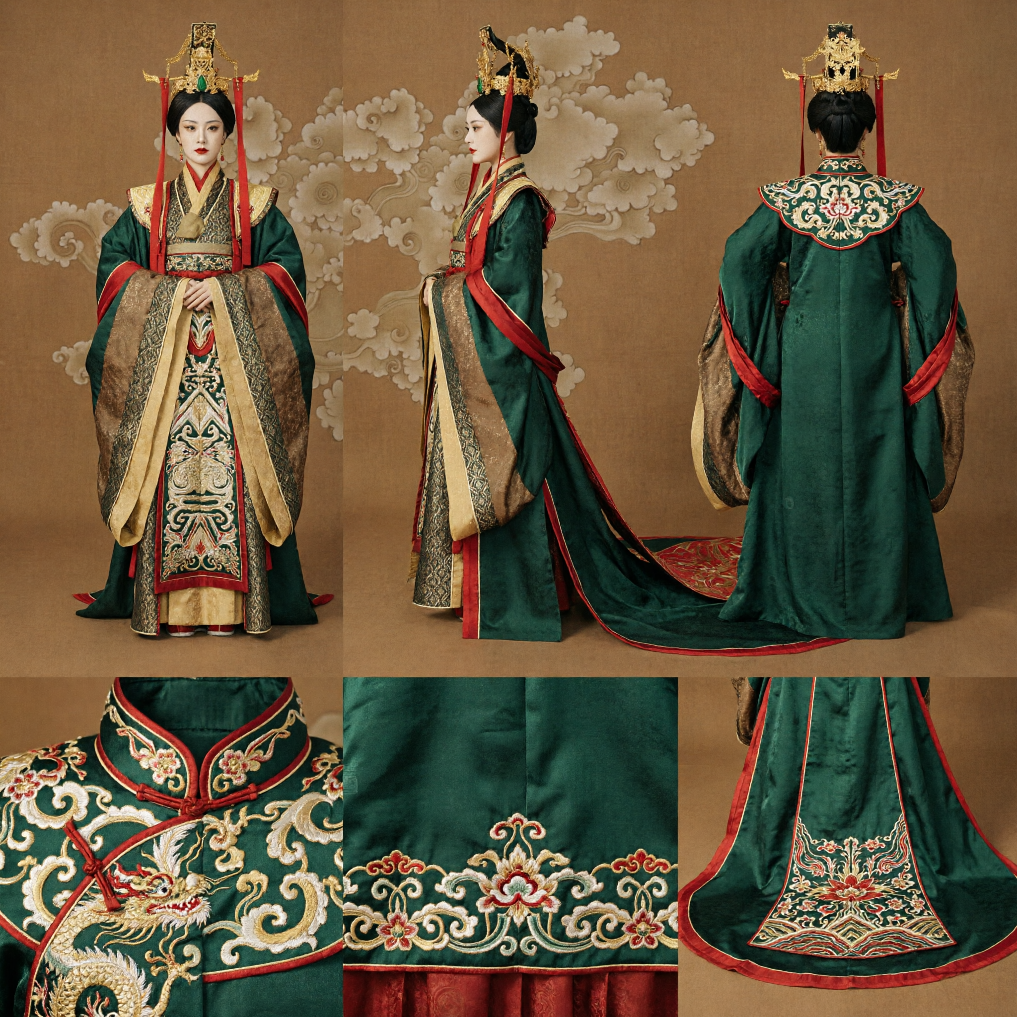 Traditional Chinese Ancient Empress Hanfu Costume Women Royal Queen Dress Qin Dynasty Style Historical Cosplay - Asian Costume