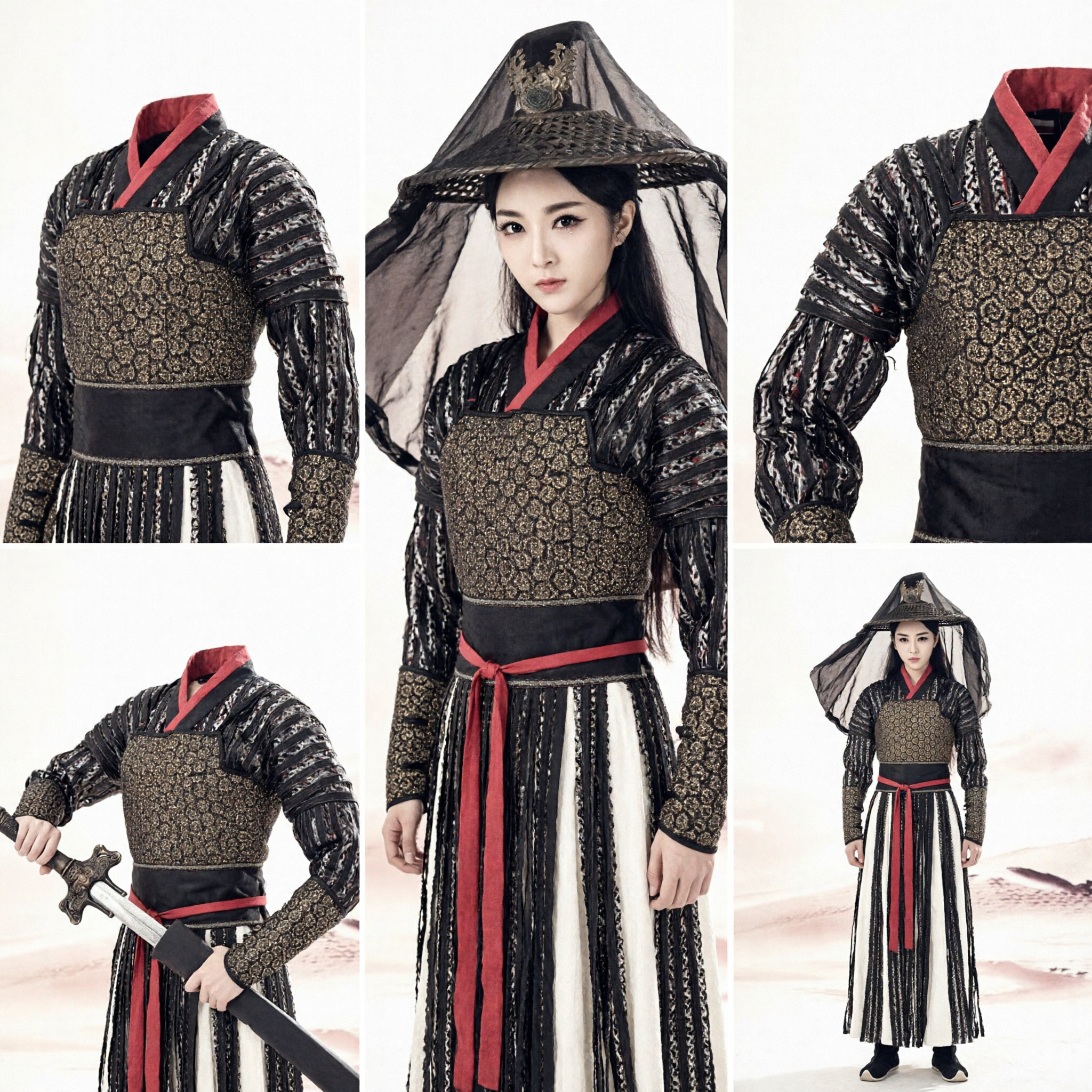 Traditional Chinese Ancient Knight Errant Costume Female Wuxia Assassin Hanfu Set for Cosplay and Stage Performance - Asian Costume