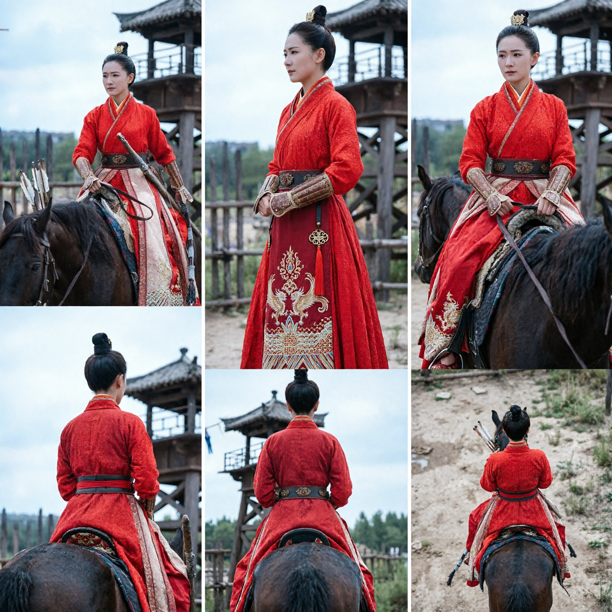 Traditional Chinese Ancient Swordswoman Red Hanfu Costume for Women Historical Cosplay and Stage Performance - Asian Costume