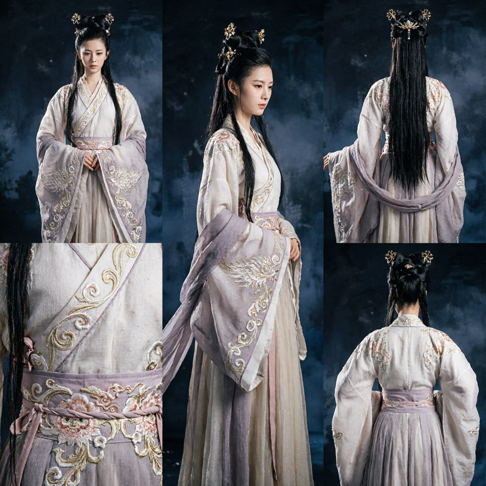 Ethereal White Ancient Chinese Hanfu Fairy Costume Traditional Princess Dress for Women Cosplay Stage Performance - Asian Costume