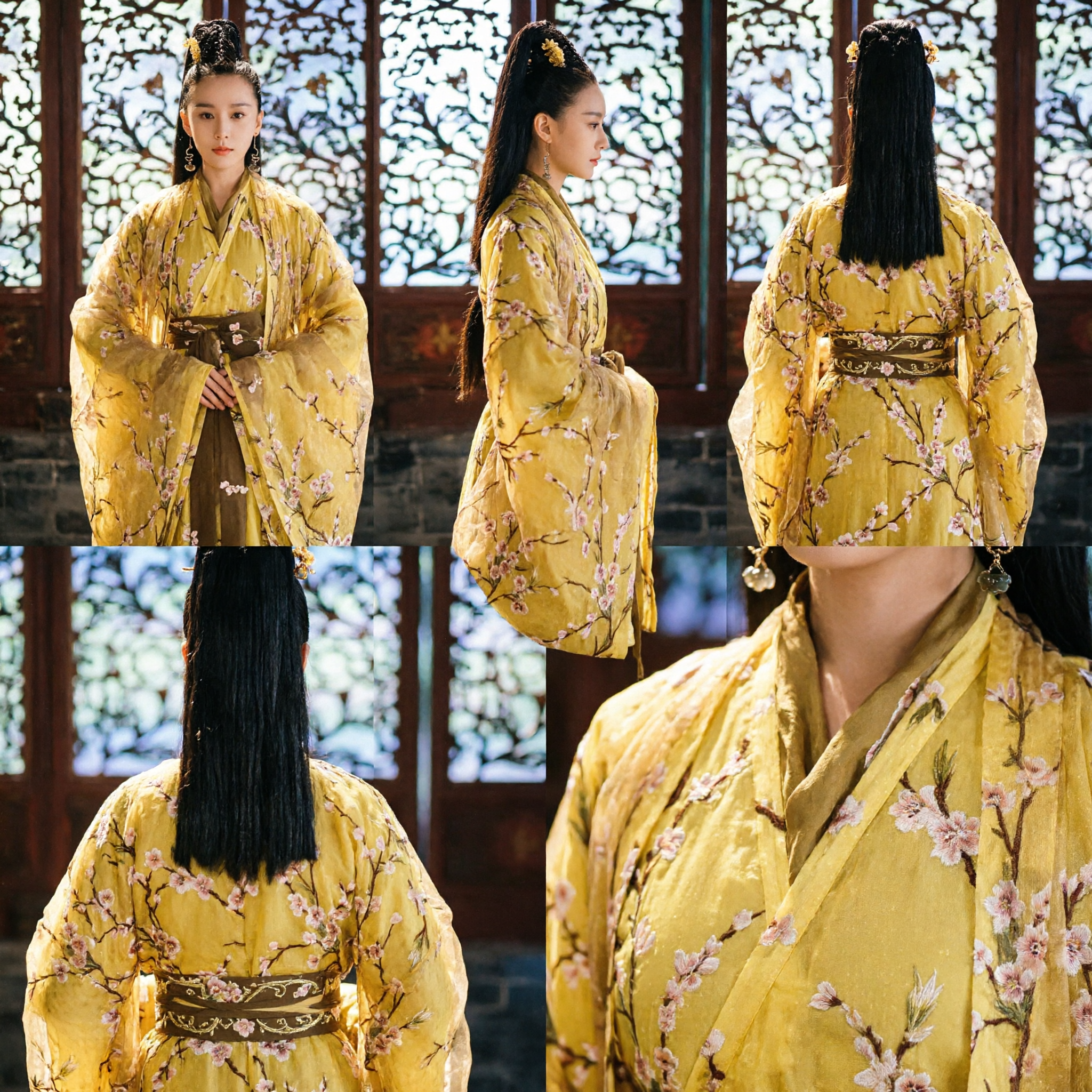 Traditional Chinese Yellow Hanfu Dress Ancient Noble Lady Costume for Women Photography and Stage Performance - Asian Costume