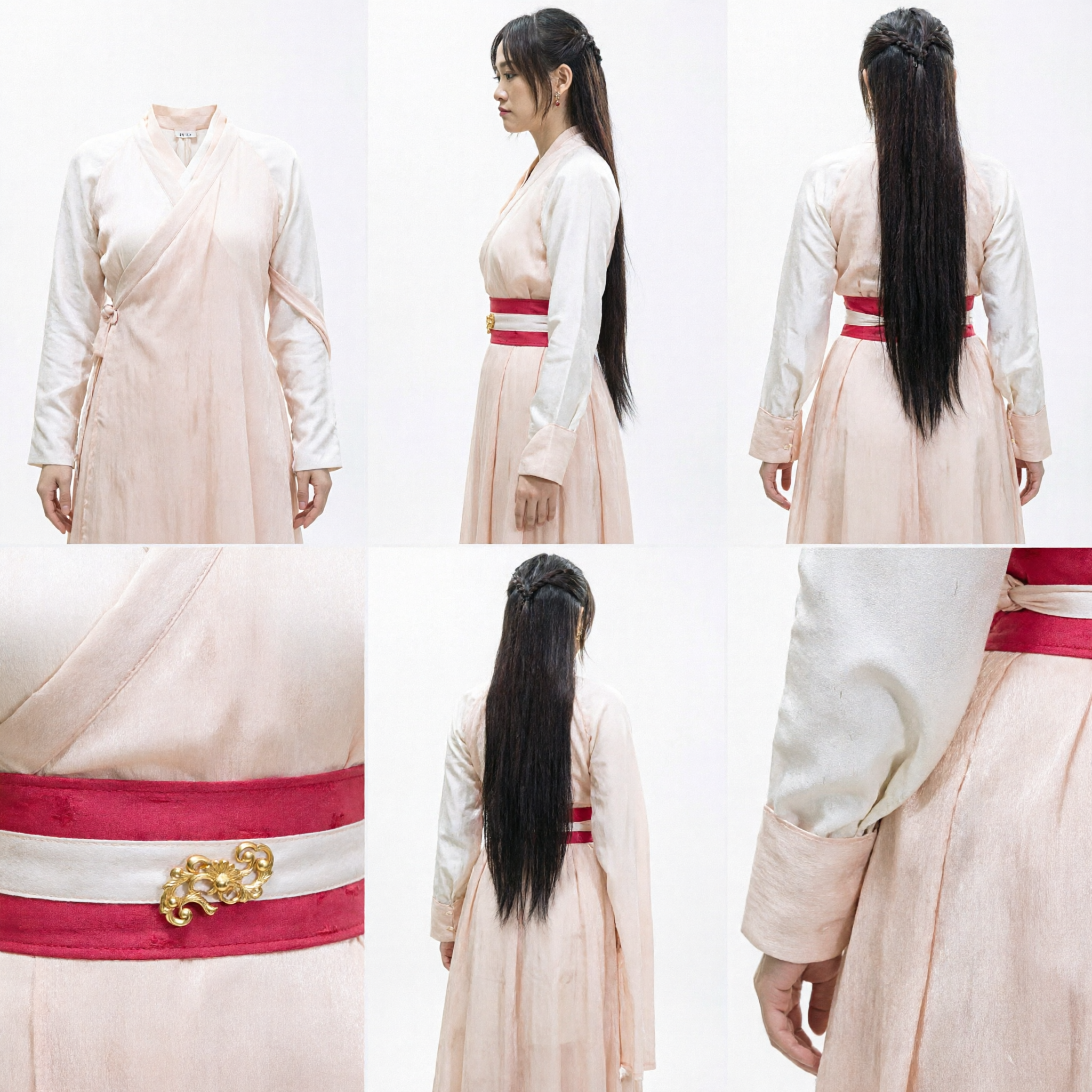 Elegant Pink Chinese Hanfu Traditional Ancient Costume for Women Historical Drama Cosplay Dress - Asian Costume