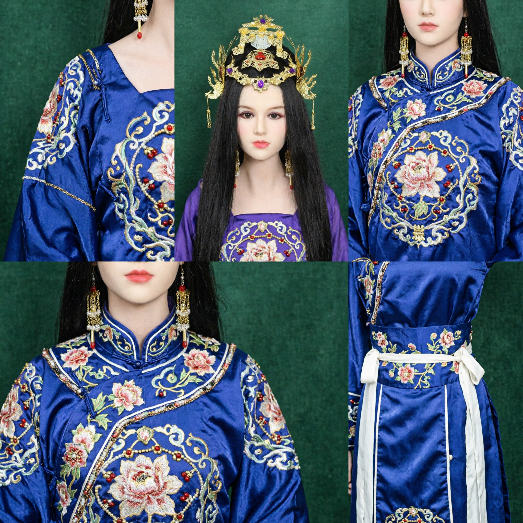 Traditional Chinese Ancient Style Phoenix Crown Gold Hair Accessories Hanfu Headpiece for Women Wedding Cosplay - Asian Costume