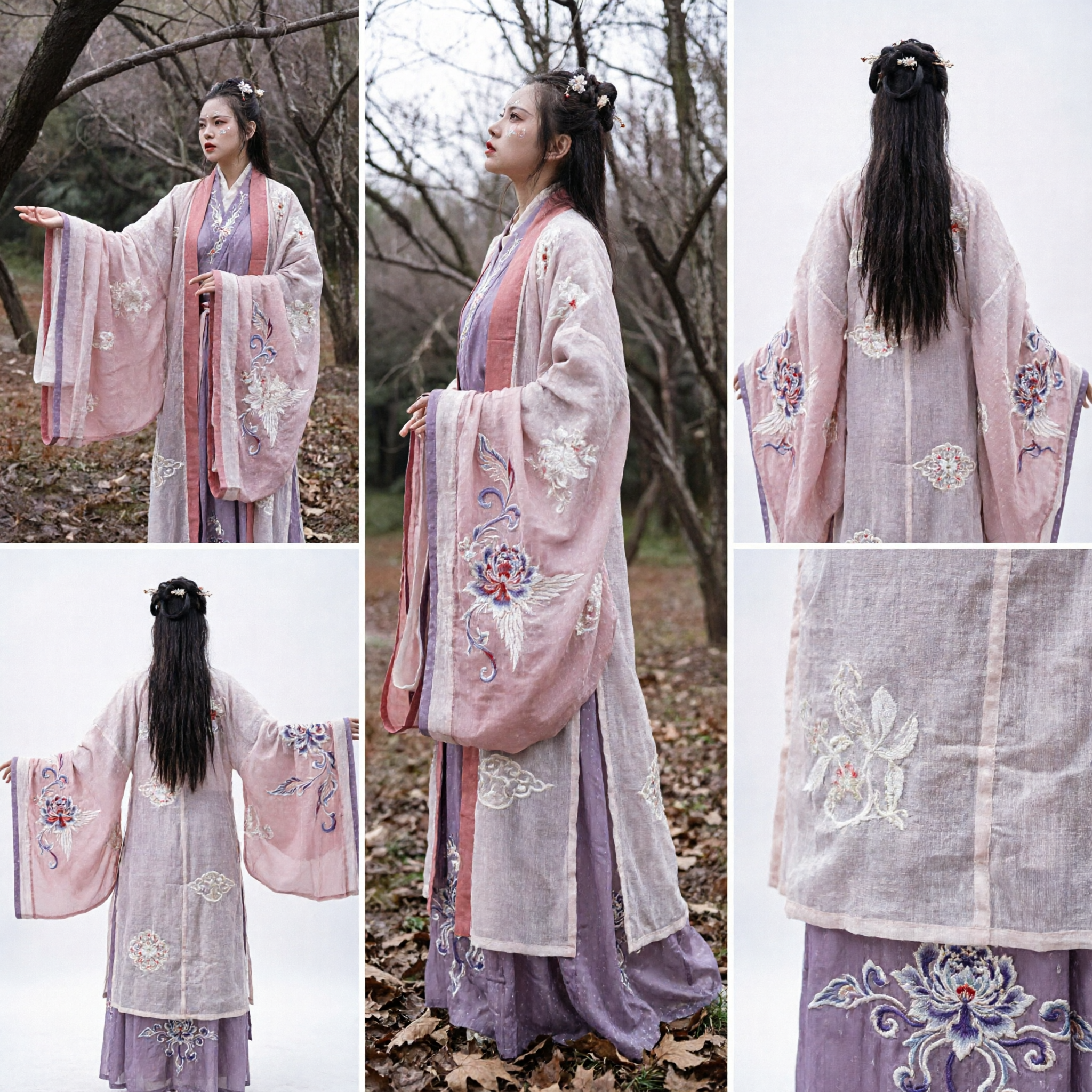 Elegant Pink Chinese Hanfu Traditional Costume Ancient Fairy Dress Women's Ruqun for Cosplay and Photography - Asian Costume