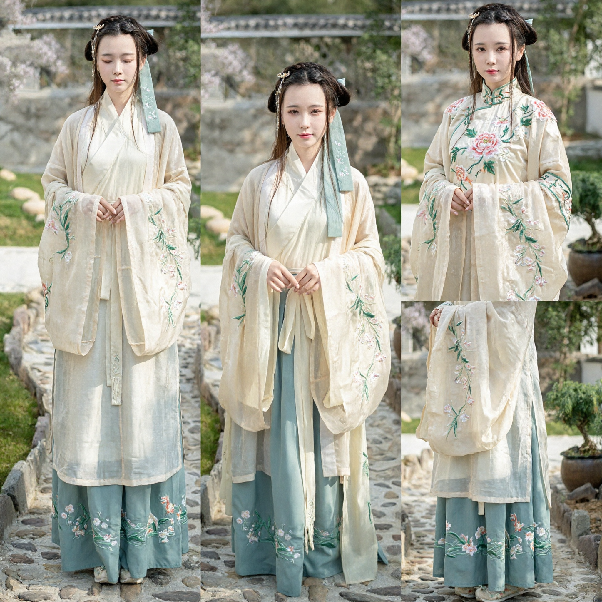Elegant Traditional Chinese Hanfu Costume Women Ancient Song Dynasty Style Robe for Cosplay and Festivals - Asian Costume