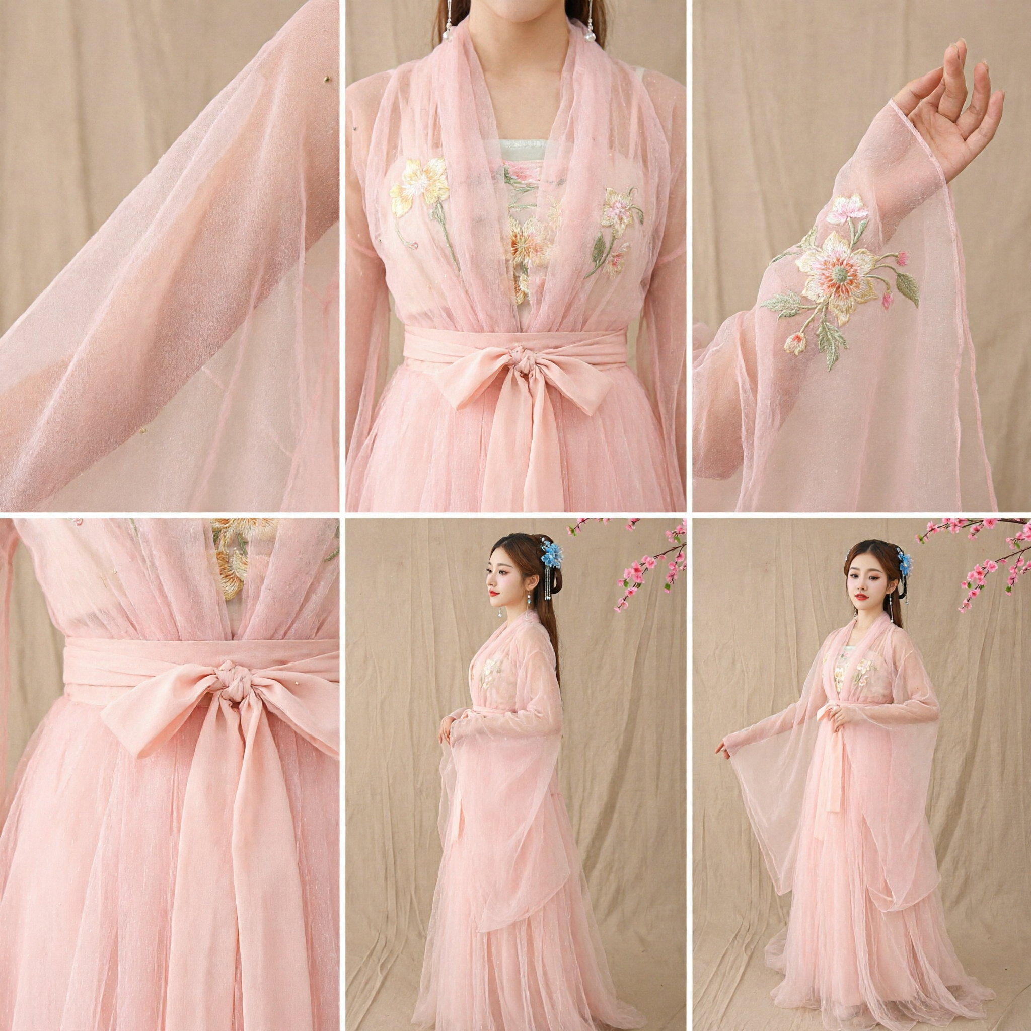 Elegant Pink Chinese Hanfu Traditional Ancient Costume Tang Dynasty Princess Dress for Women Stage Performance - Asian Costume