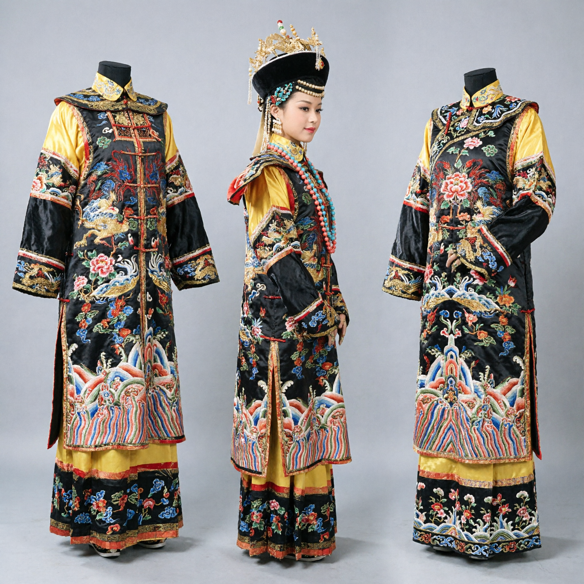 Traditional Chinese Qing Dynasty Empress Costume Ancient Royal Princess Dress for Stage Performance Cosplay - Asian Costume
