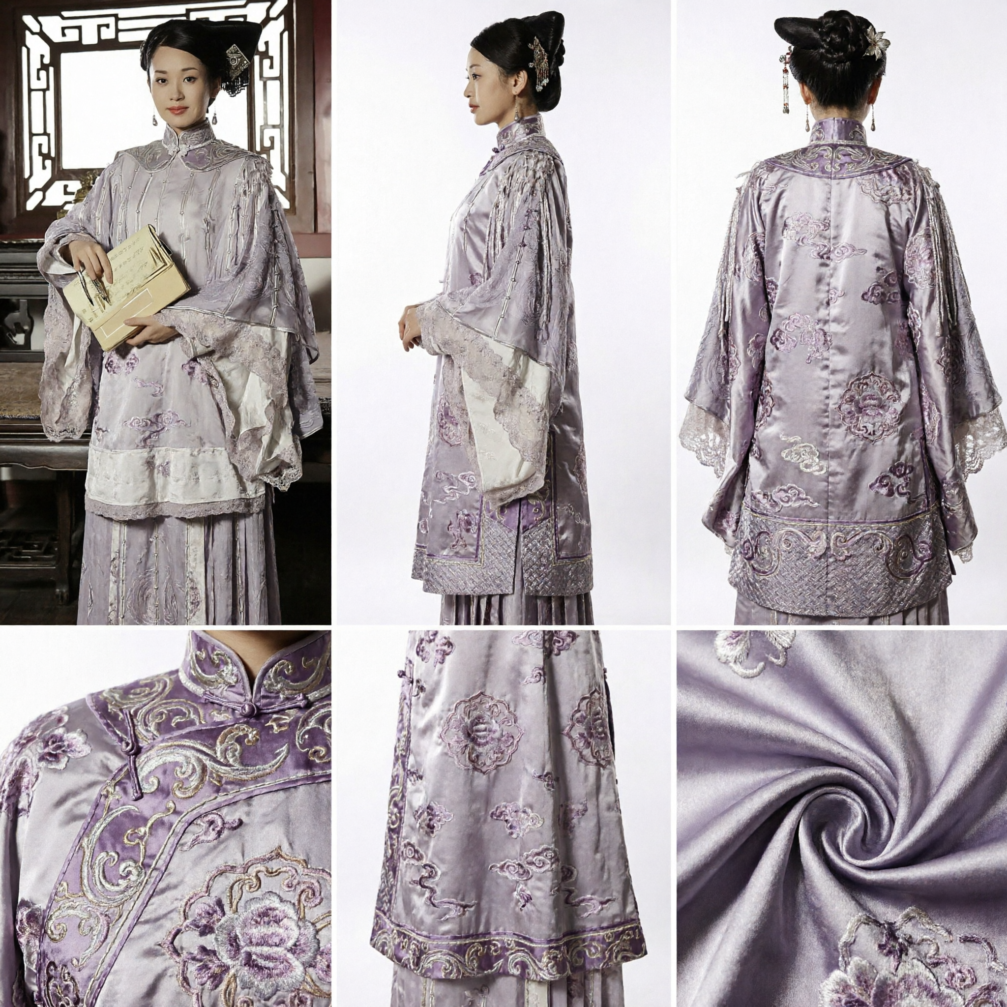 Qing Dynasty Manchu Princess Costume Traditional Chinese Ancient Palace Lady Embroidered Robe for Women Cosplay - Asian Costume